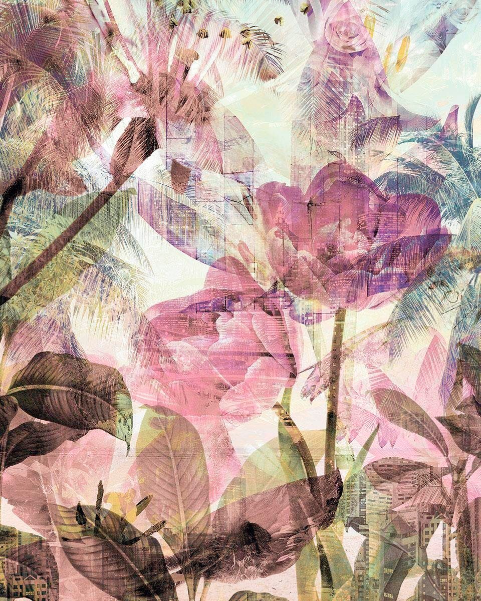 Image of Komar Vliestapete "Digitaldruck Vlies - Metropical Faded - Grösse 200 x 250 cm" bedruckt glatt Wohnzimmer, Schlafzimmer