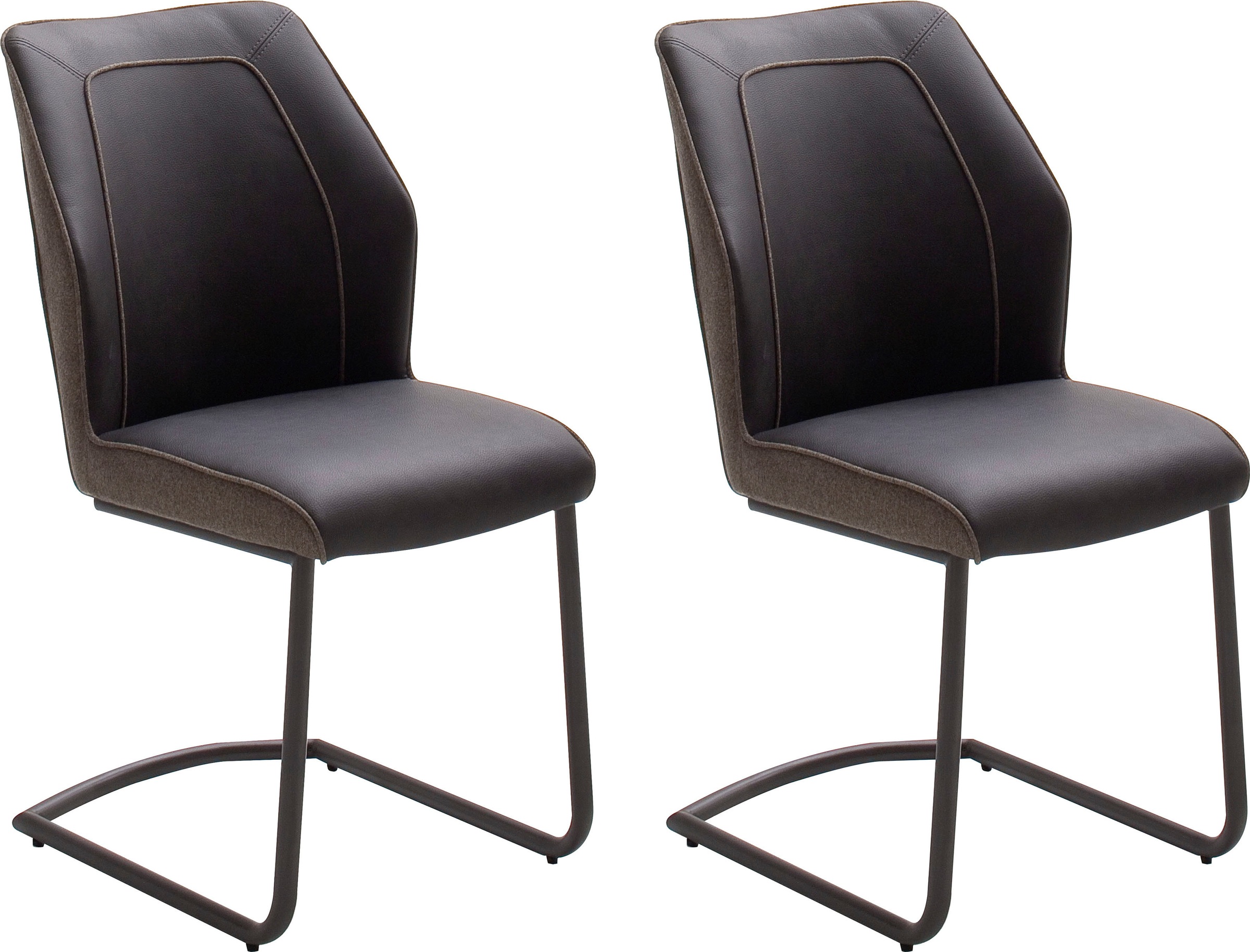 Image of MCA furniture Esszimmerstuhl »Aberdeen«, (Set), 2 St., Flachgewebe-Kunstleder, Materialmix Stoffbezug und Kunstleder, Stuhl belastbar bis 120 Kg bei Ackermann Versand Schweiz