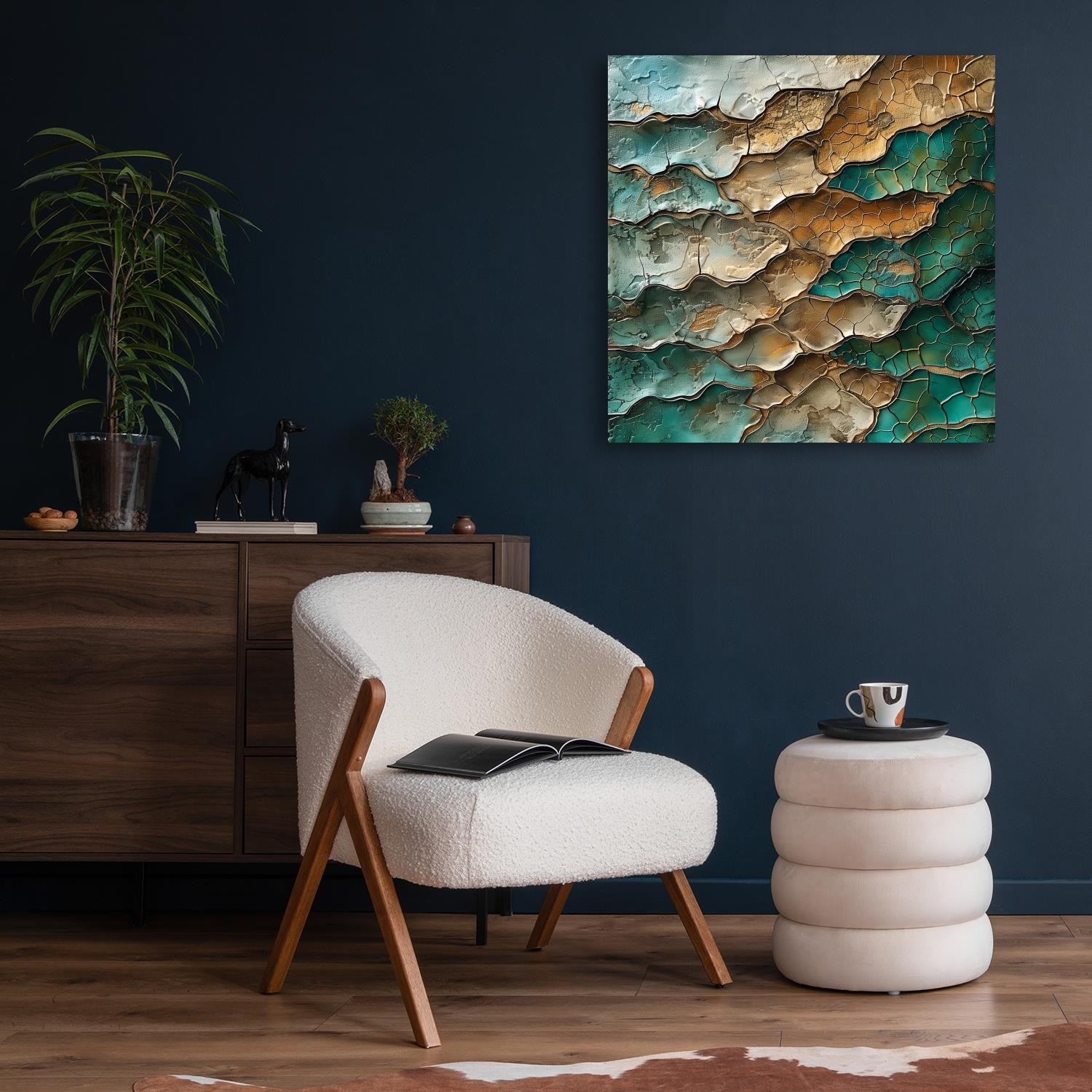 queence Tableau en verre acrylique »Abstraktes Mosaik« Abstrait | Abstrait | Art | Formes | Tableau 1 cuis tlg. impression Fine Art de qualité galerie