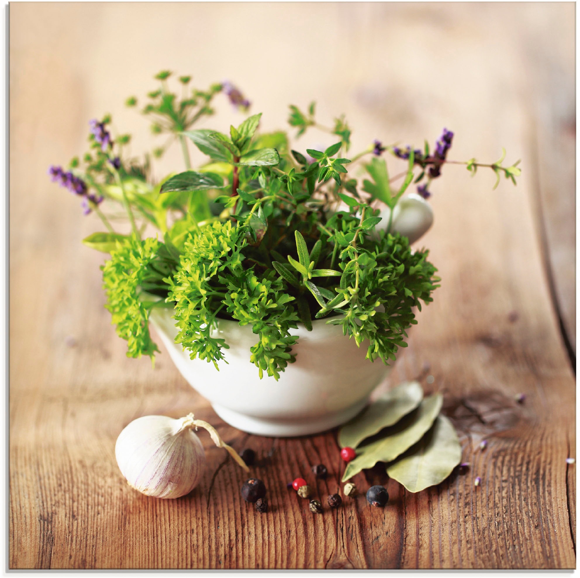 Image of Artland Glasbild »Verschiedene Kräuter - Küche«, Arrangements, (1 St.) bei Ackermann Versand Schweiz