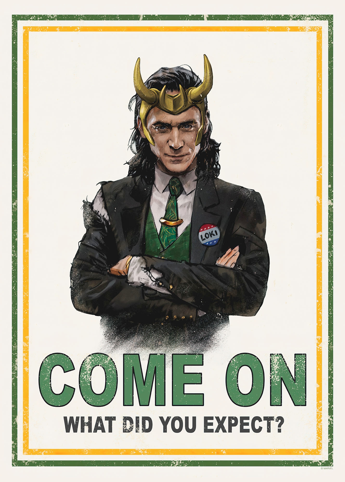 Komar Wandbild »Loki for President«, Disney, (Set, 1 St.), 50 x 70 cm (Breite x Höhe) - Kinderzimmer, Dekoration