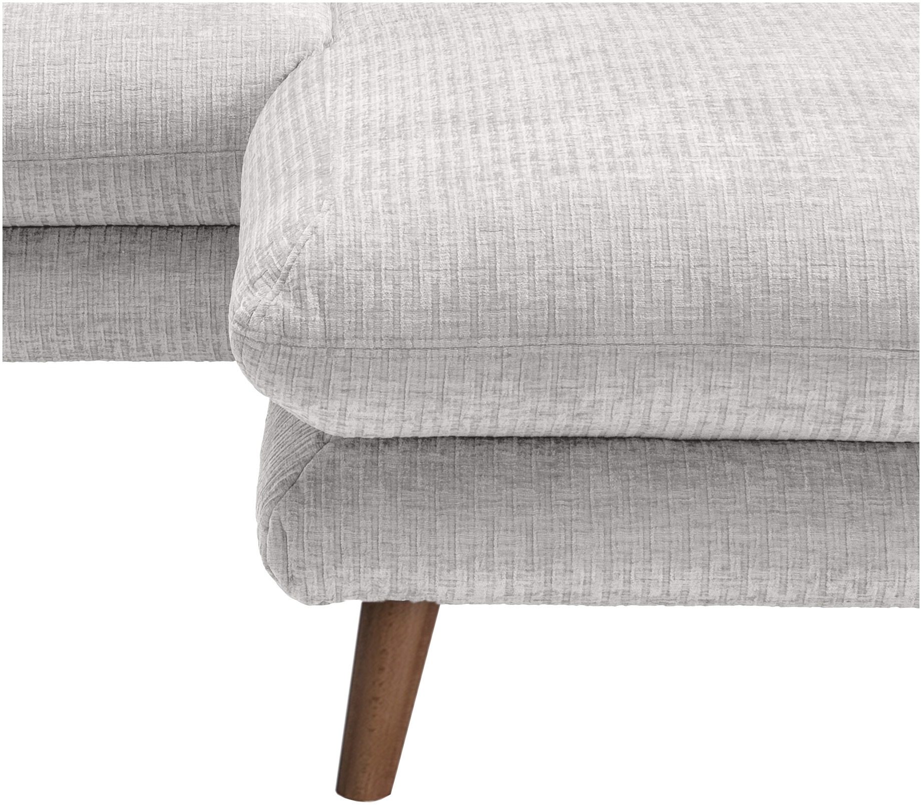 INOSIGN Ecksofa »Lazio modern und bequem, schmale Armlehnen, tolle Detailverarbeitung«, zwei verschiedene Fussfarben wählbar