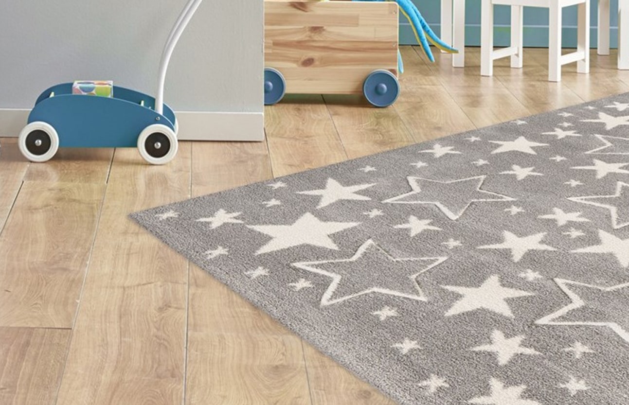 Image of Arte Espina Kinderteppich "Amigo 529" rechteckig 15 mm Höhe Sterne im Konturenschnitt