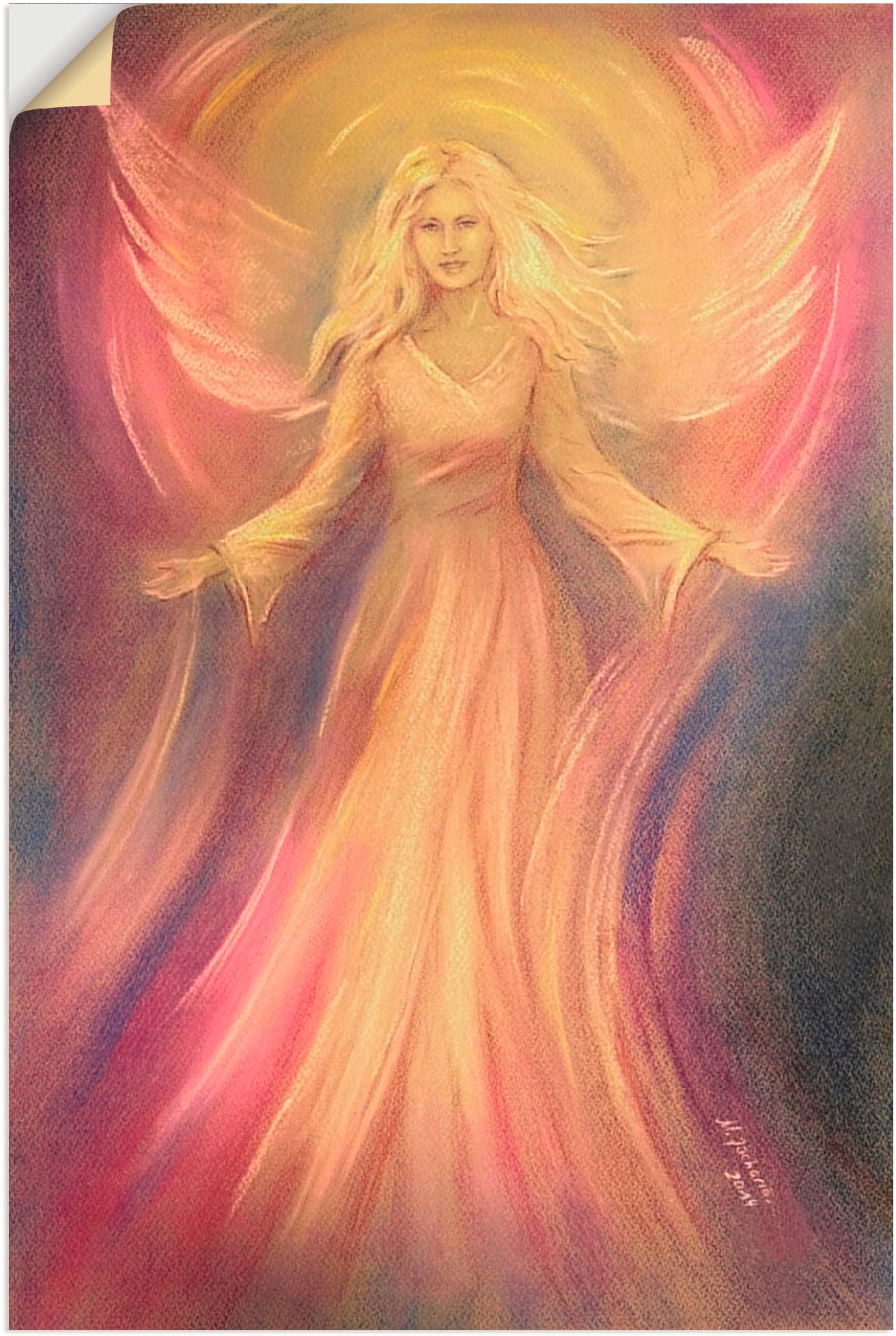 kaufen »Engel Licht - Wandaufkleber in Malerei«, Liebe versch. Alubild, (1 Spirituelle St.), Poster als Artland Religion, Wandbild Grössen Leinwandbild, oder