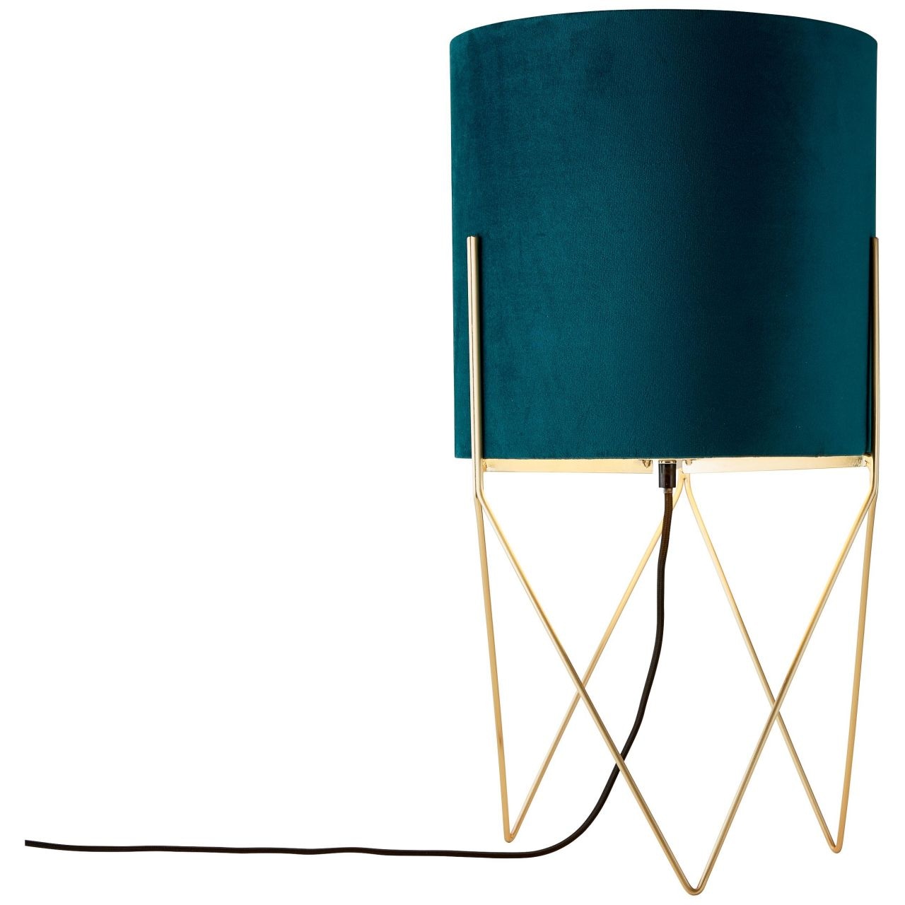 Brilliant Stehlampe »Atami«, 1 flammig, Leuchtmittel E27 | ohne Leuchtmittel, 58 cm Höhe, Ø 31,5 cm, E27, Metall/Textil, messing gebürstet