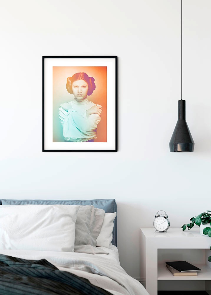 Komar Bild »Star Wars Classic Icons Color Leia«, Star Wars, (1 St.), Wandbild zur Dekoration im Kinderzimmer - ohne Rahmen