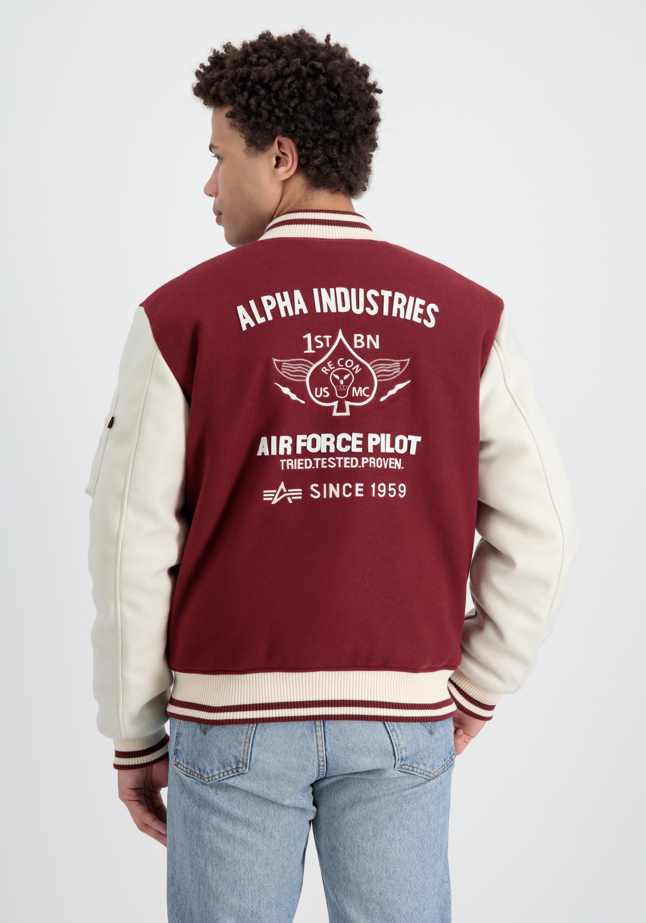 Alpha Industries Bomberjacke »Alpha Industries Men - Bomber Jackets Varsity Air Force Jacket«