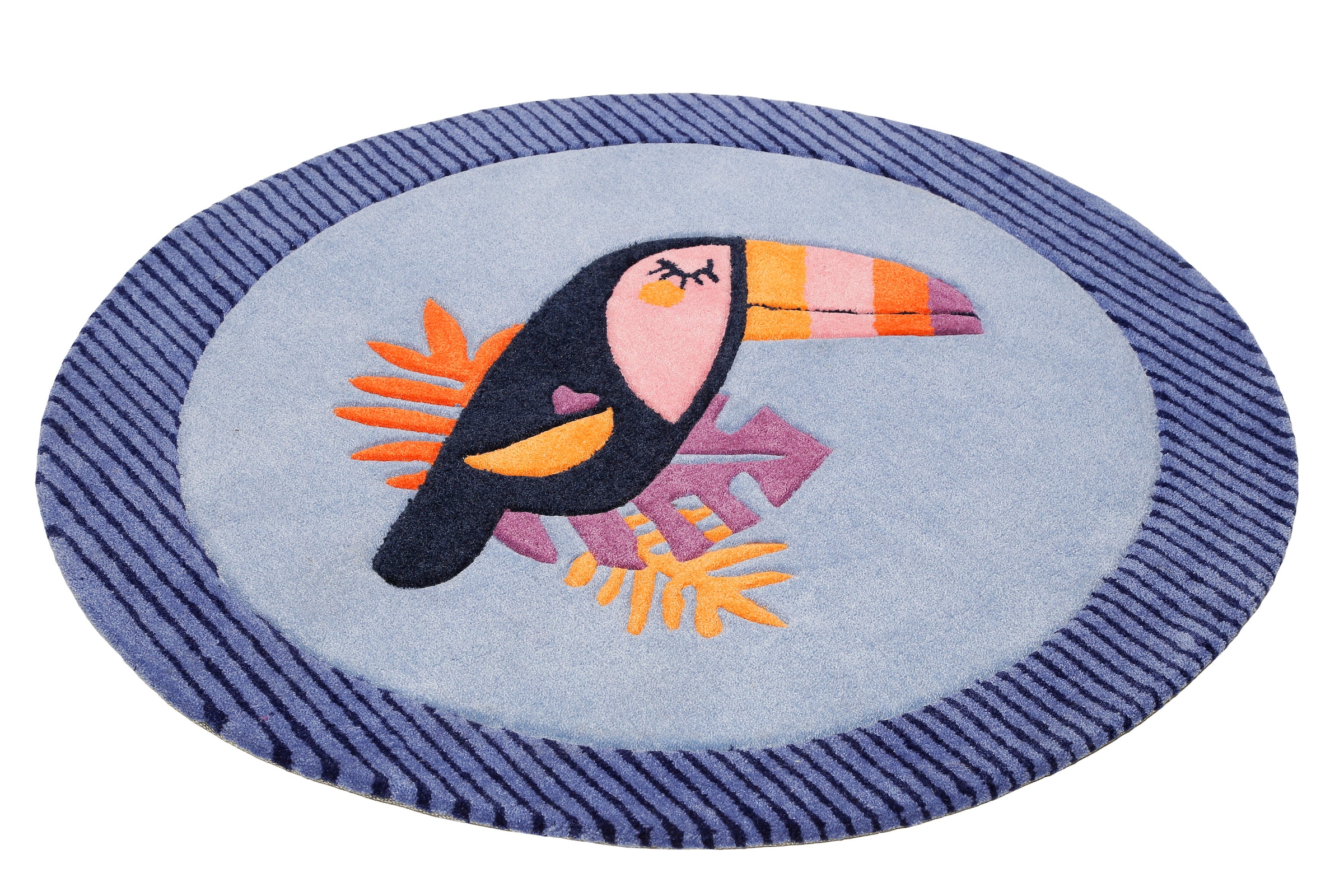 Image of Esprit Kinderteppich "E-Toucan ESP-4373" rund 9 mm Höhe besonders weich, Motiv Toucan