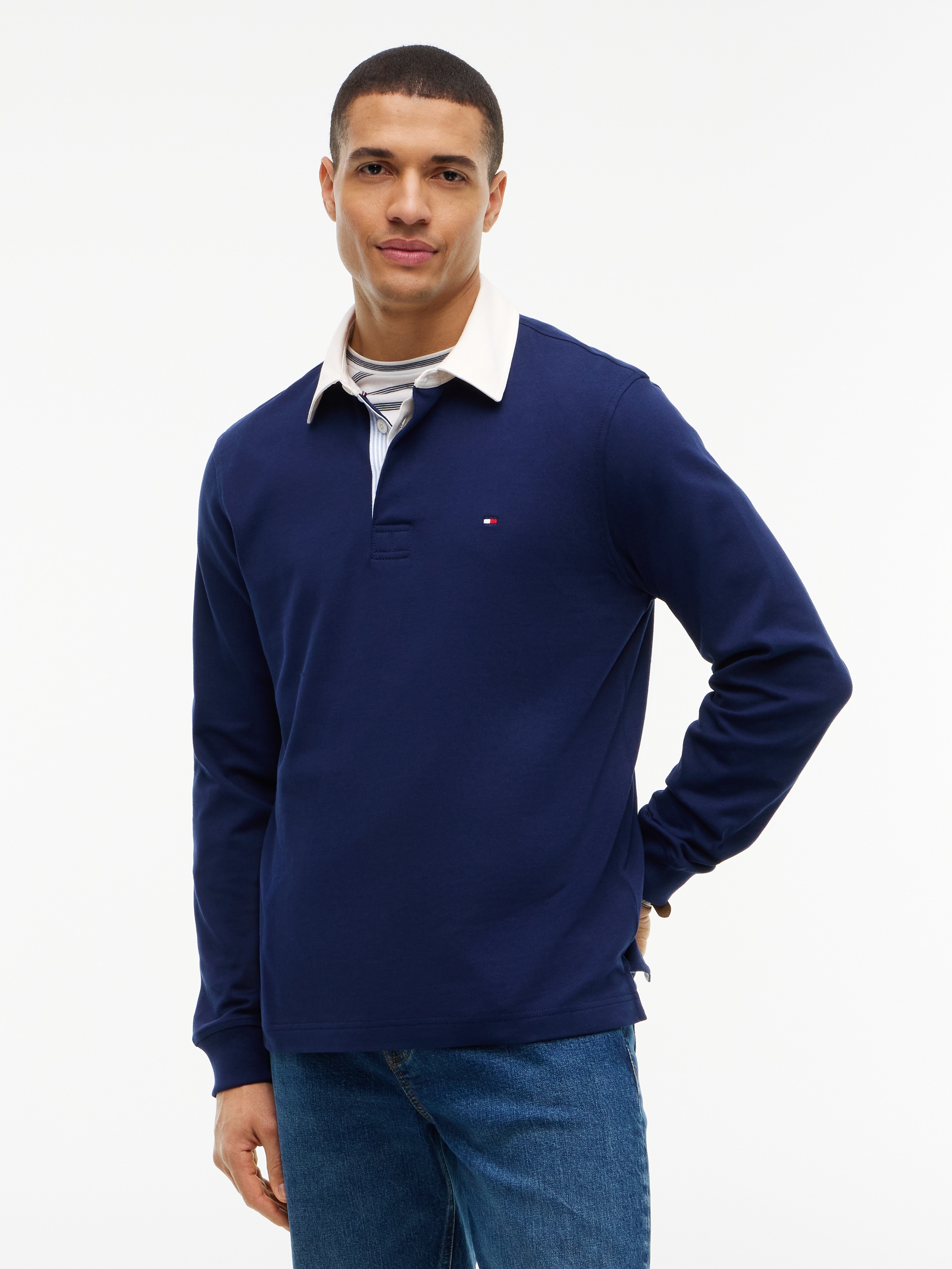 Image of Tommy Hilfiger Rugbyshirt "ESSENTIAL SOLID"