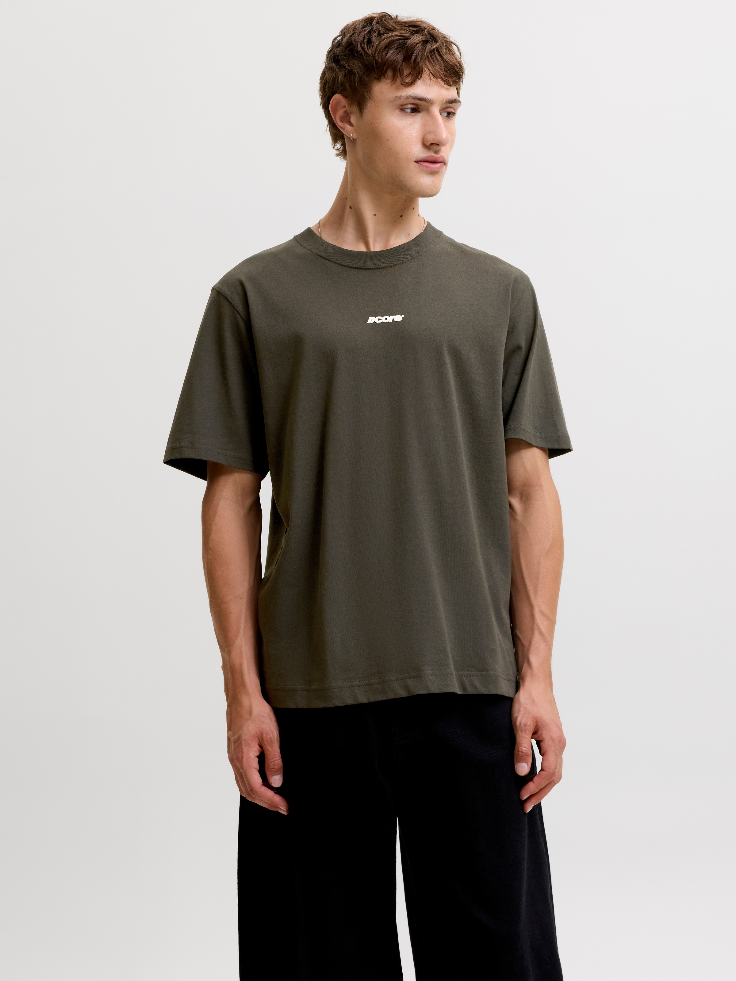 Jack & Jones Rundhalsshirt »JCOCLUB BACK SCRIPT TEE SS CREW NECK SN« Baumwolle, relaxed fit