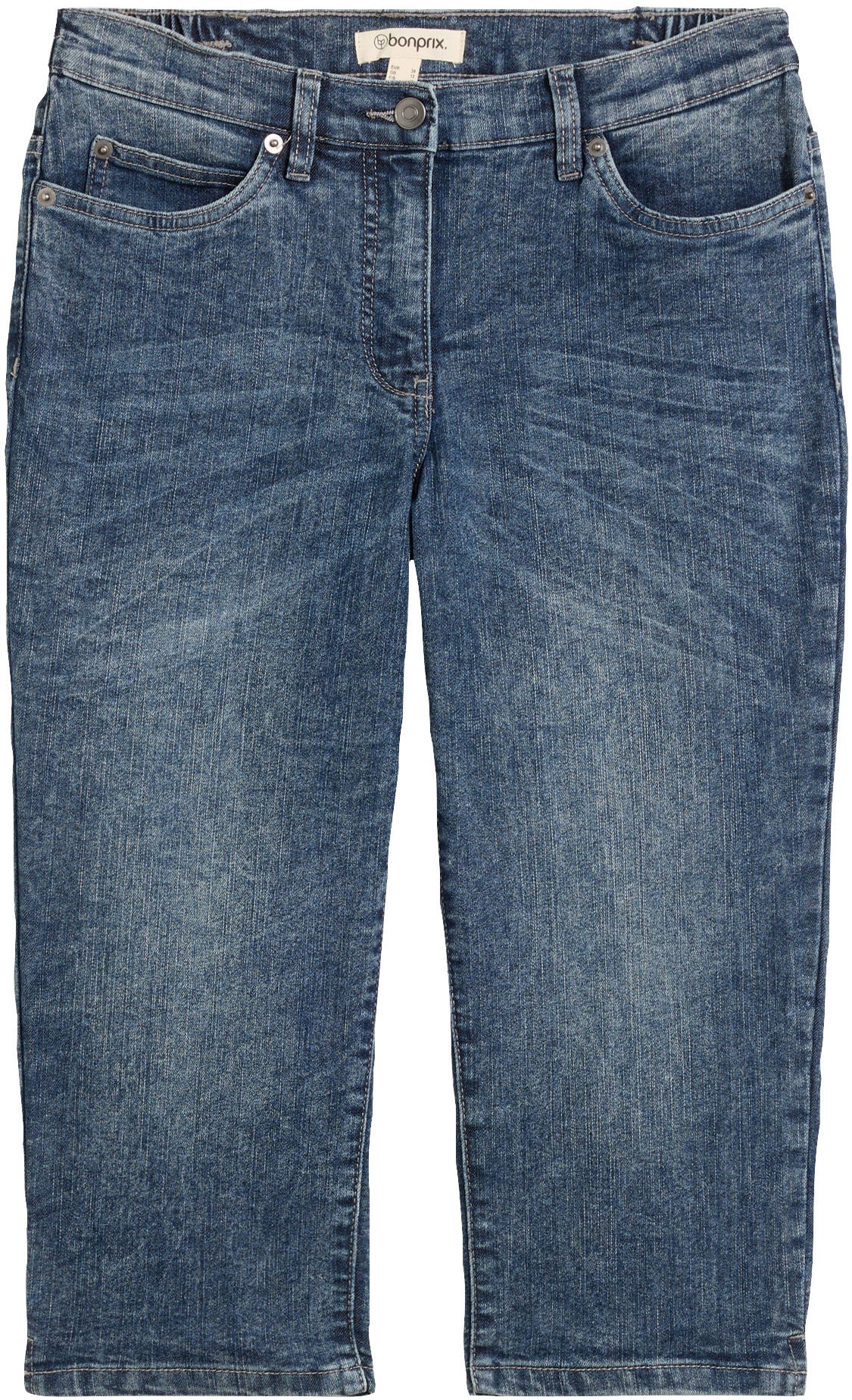 bonprix Jeans capri 1 figurformende Passform, Regular Fit, mit Komfort-Stretch