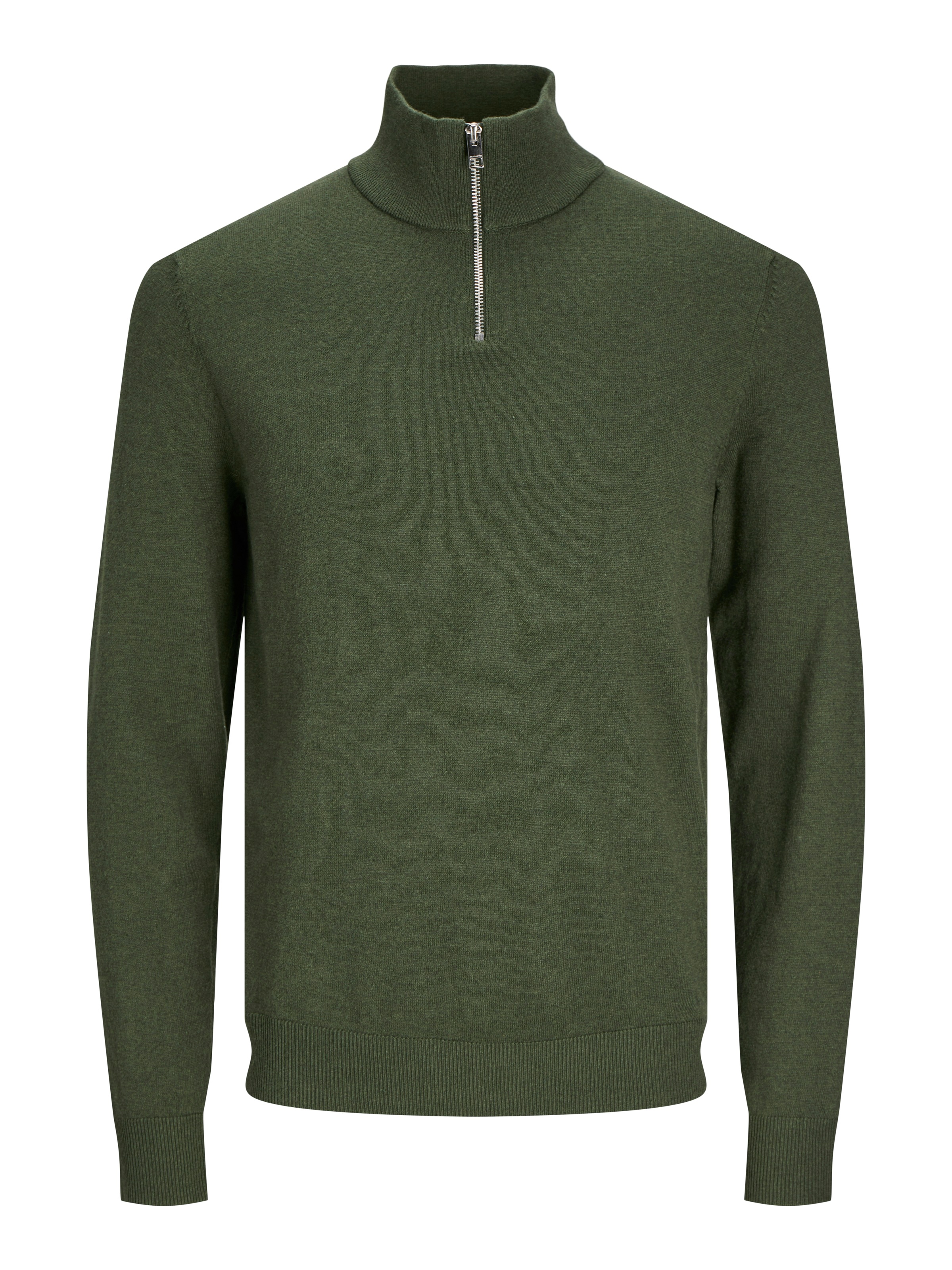 Jack & Jones Troyer »JJEEMIL KNIT HALF ZIP NOOS«, mit Rippbündchen