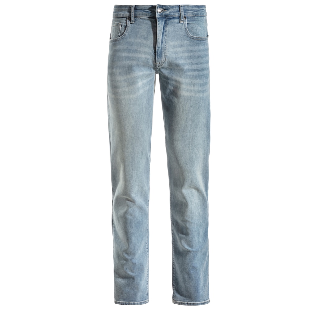 Buffalo 5-Pocket-Jeans »Straight-fit«, Jeans mit normaler Bundhöhe, elastische Denim-Qualität