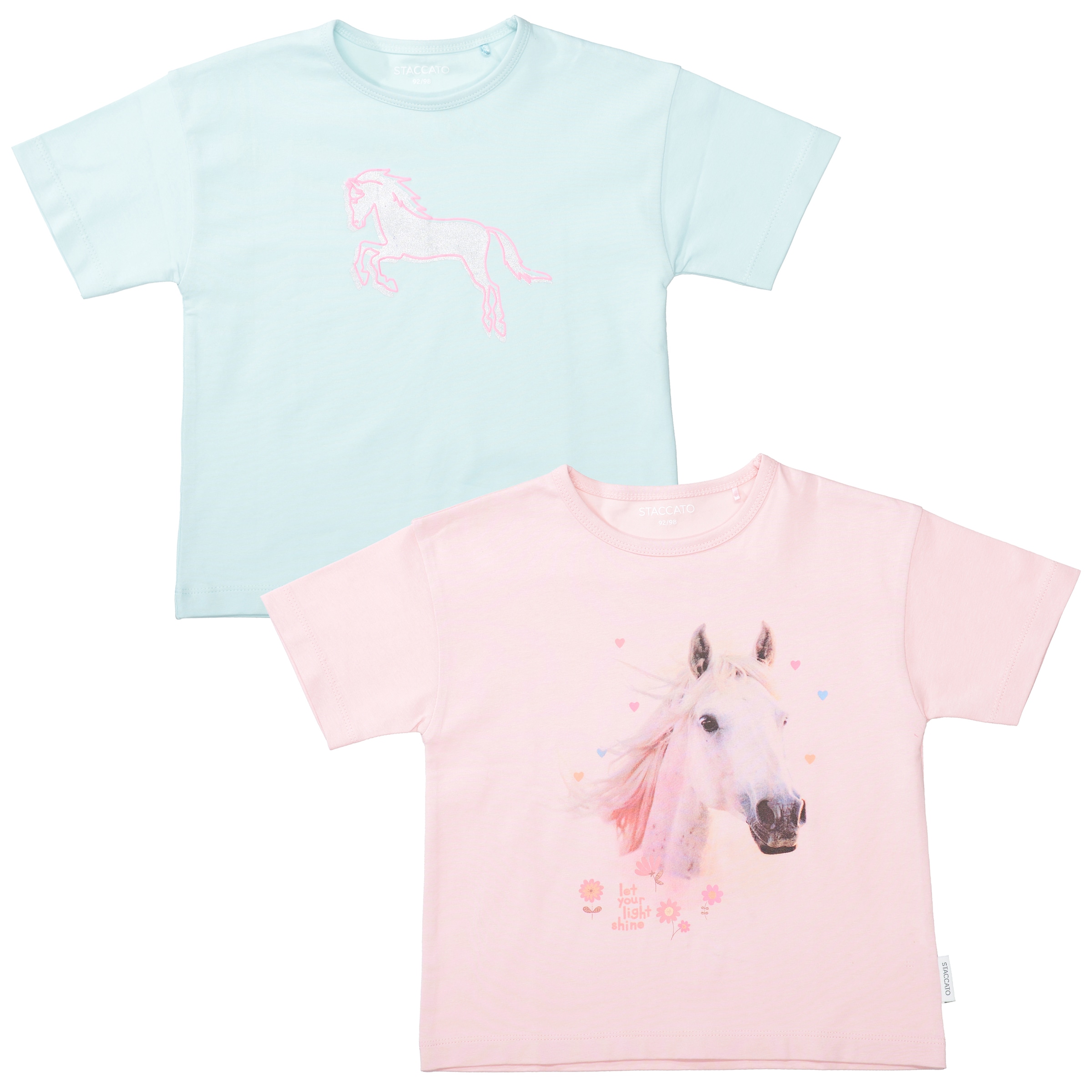 Image of STACCATO T-Shirt 2 tlg. 2er Pack, mit Pferde-Motiv, für Girls