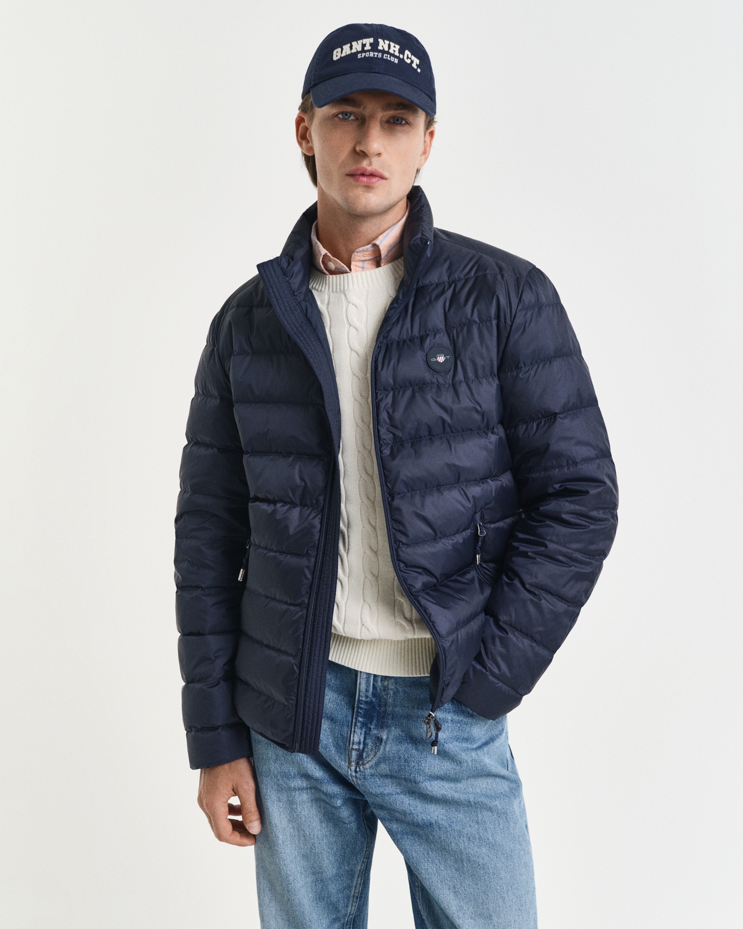 Gant Veste matelassée »LIGHT DOWN JACKET« 2-Wege-Reissverschluss, Übergangsjacke, regular fit