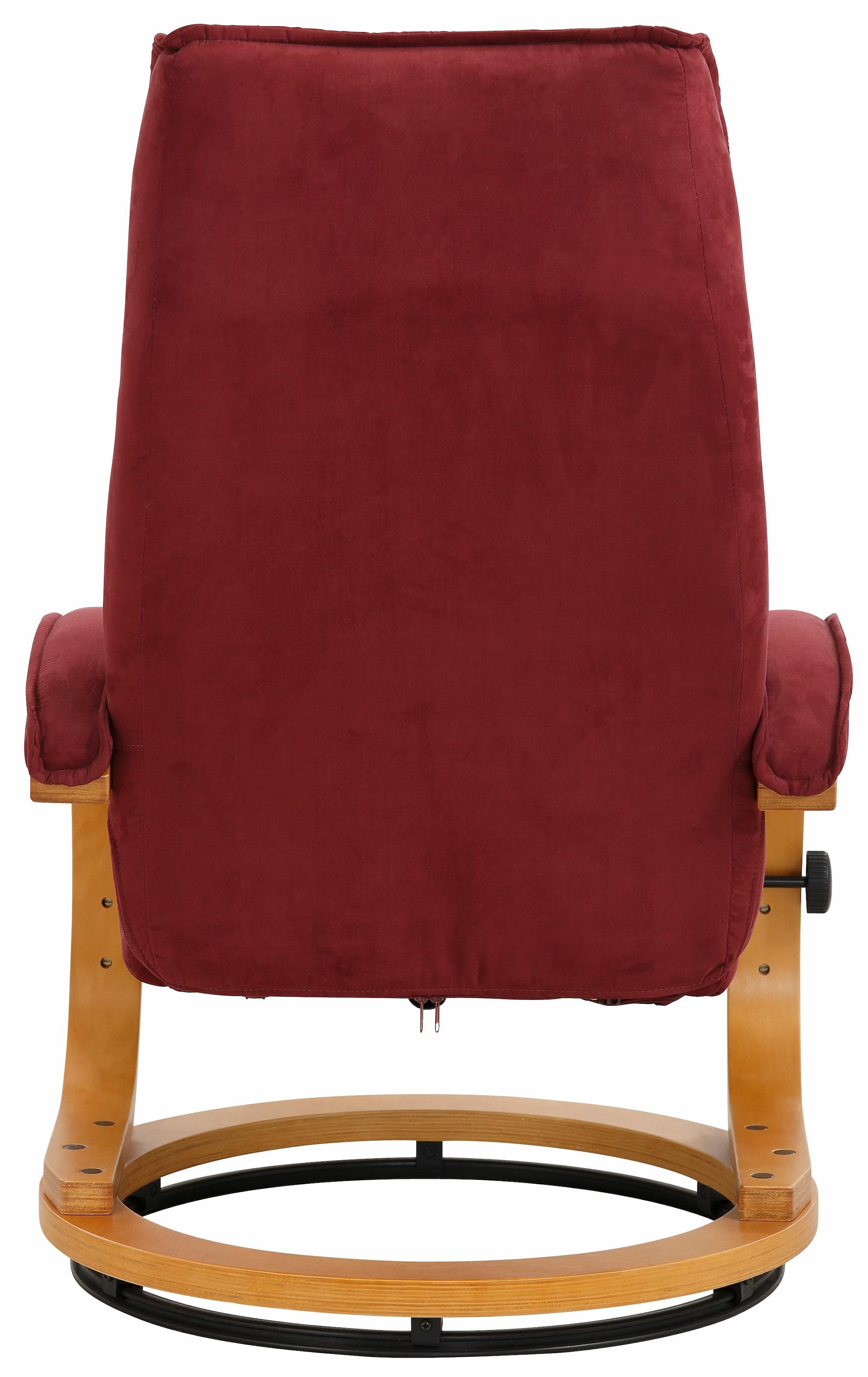 Home affaire Relaxsessel »Paris TV-Sessel, Sessel mit Hocker, Wohnzimmer, Schlaffunktion manuell«, (Set, 2 St., bestehend aus Sessel und Hocker), verstellbar, Microfaser, NaturLEDER, Webstoff, Sitzhöhe 46 cm