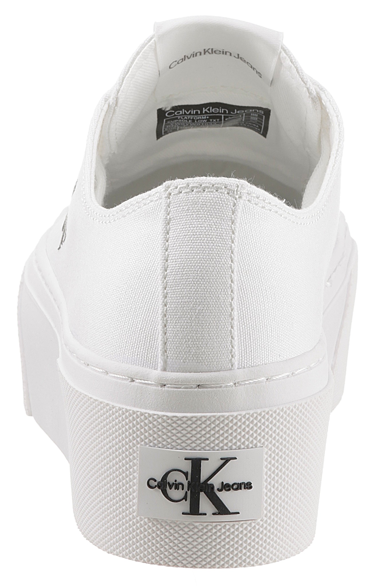 Calvin Klein Jeans Plateausneaker »JENNA 19T *I«, mit Logoschriftzug, Freizeitschuh, Halbschuh, Schnürschuh
