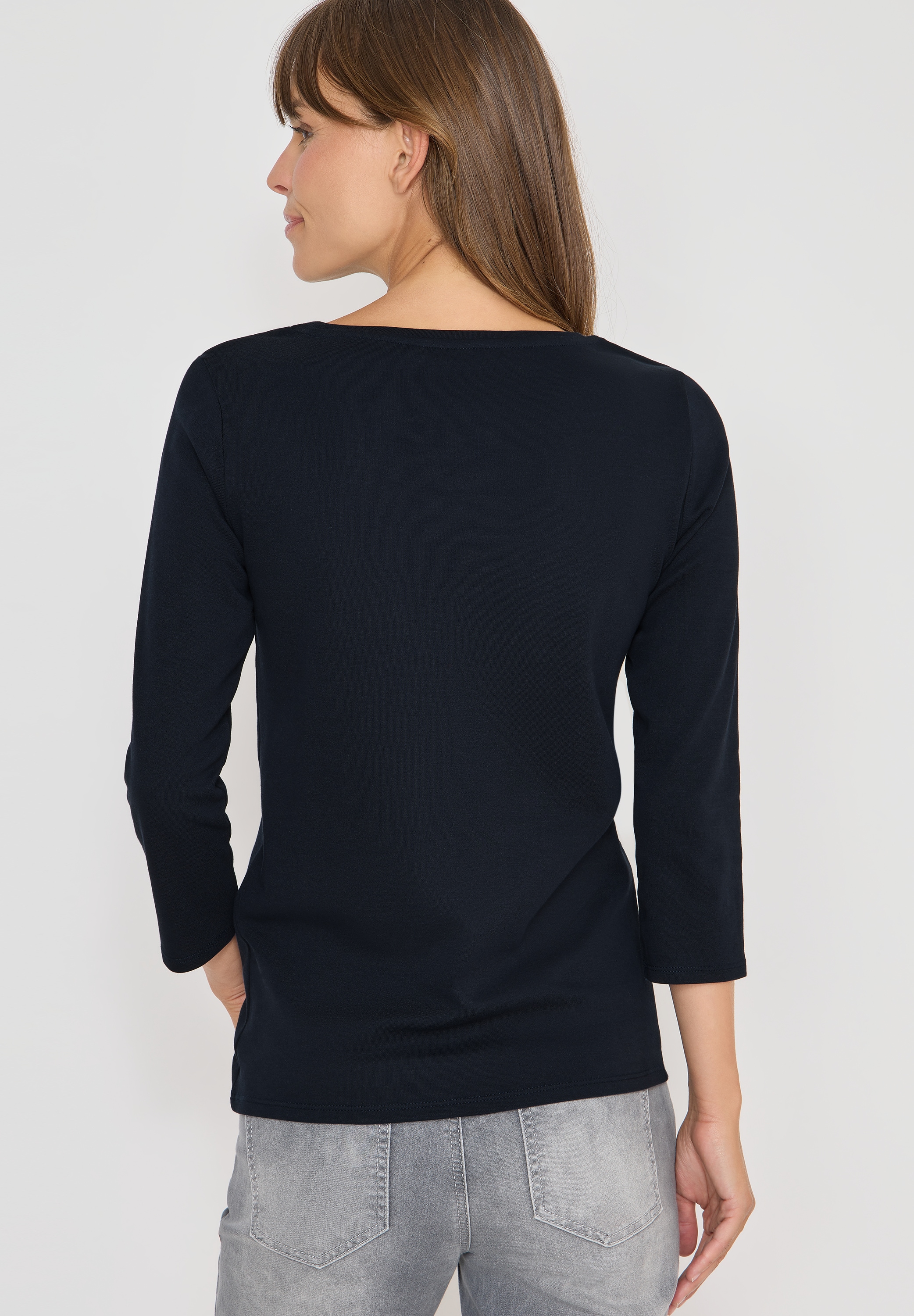 Cecil 3/4-Arm-Shirt mit U-Boot-Ausschnitt