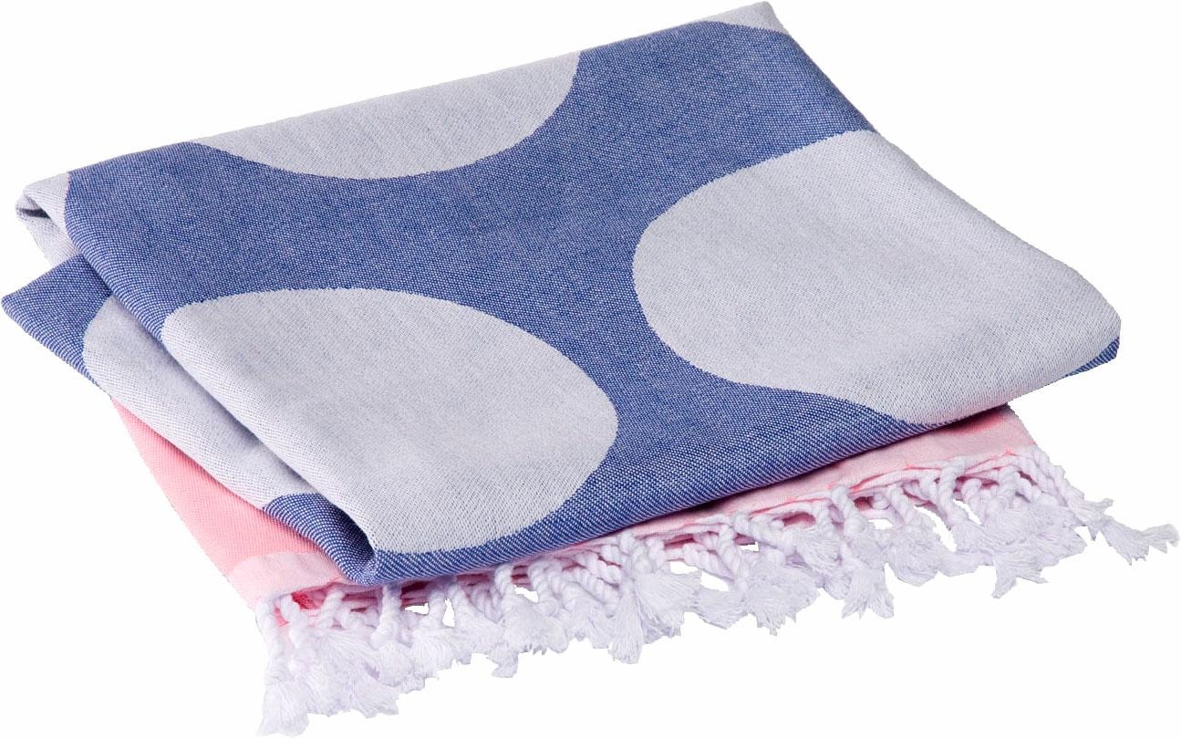 Image of Seahorse Hamamtuch »Party«, (1 St.), 90x180 cm, mit Punkten & Fransen, ideal als Strandtuch bei Ackermann Versand Schweiz