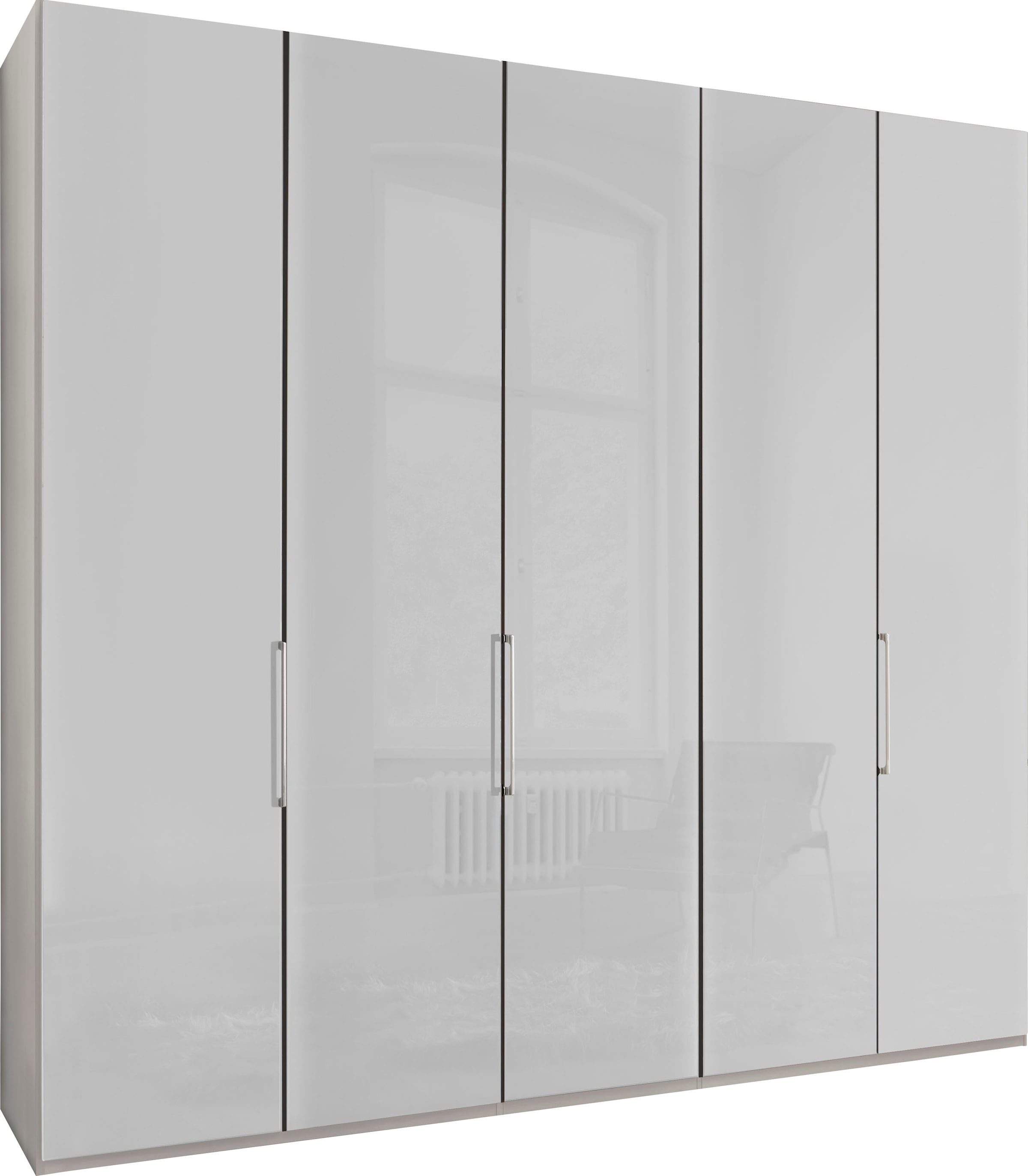 WIEMANN Armoire à portes pliantes »Monaco« mit Glasfront sowie hochwertige Beschläge