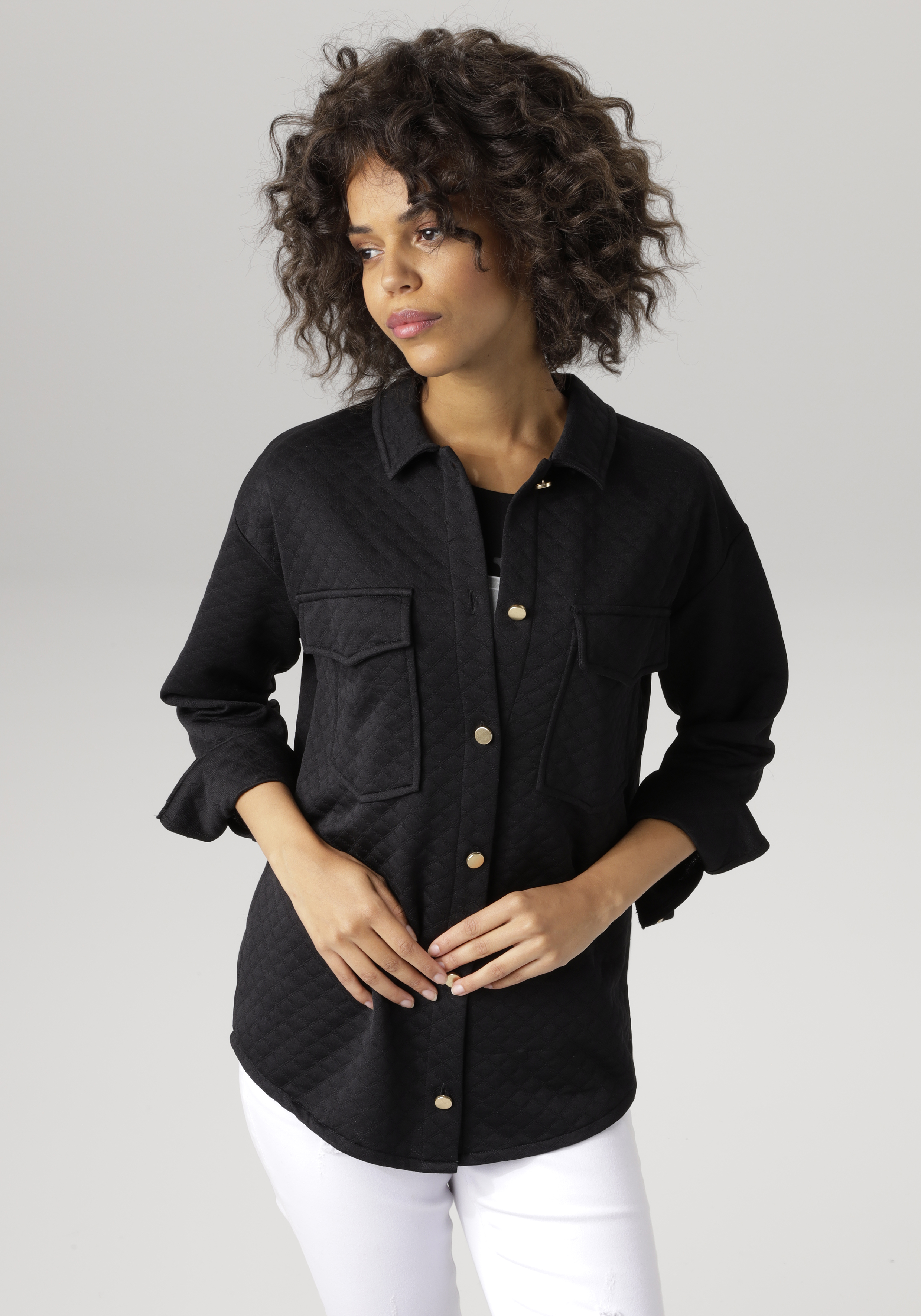 Hemdjacke, mit trendiger Stepp-Optik