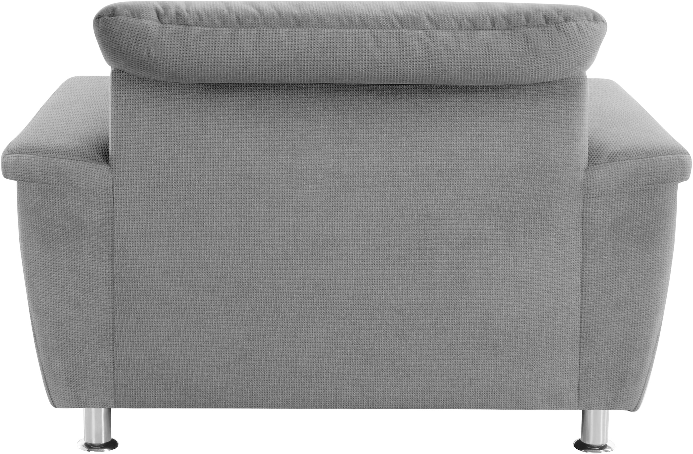 DOMO collection Sessel »Franzi, zeitlos und elegant, moderne Sitzheftung«, wahlweise mit Kopfteilverstellung