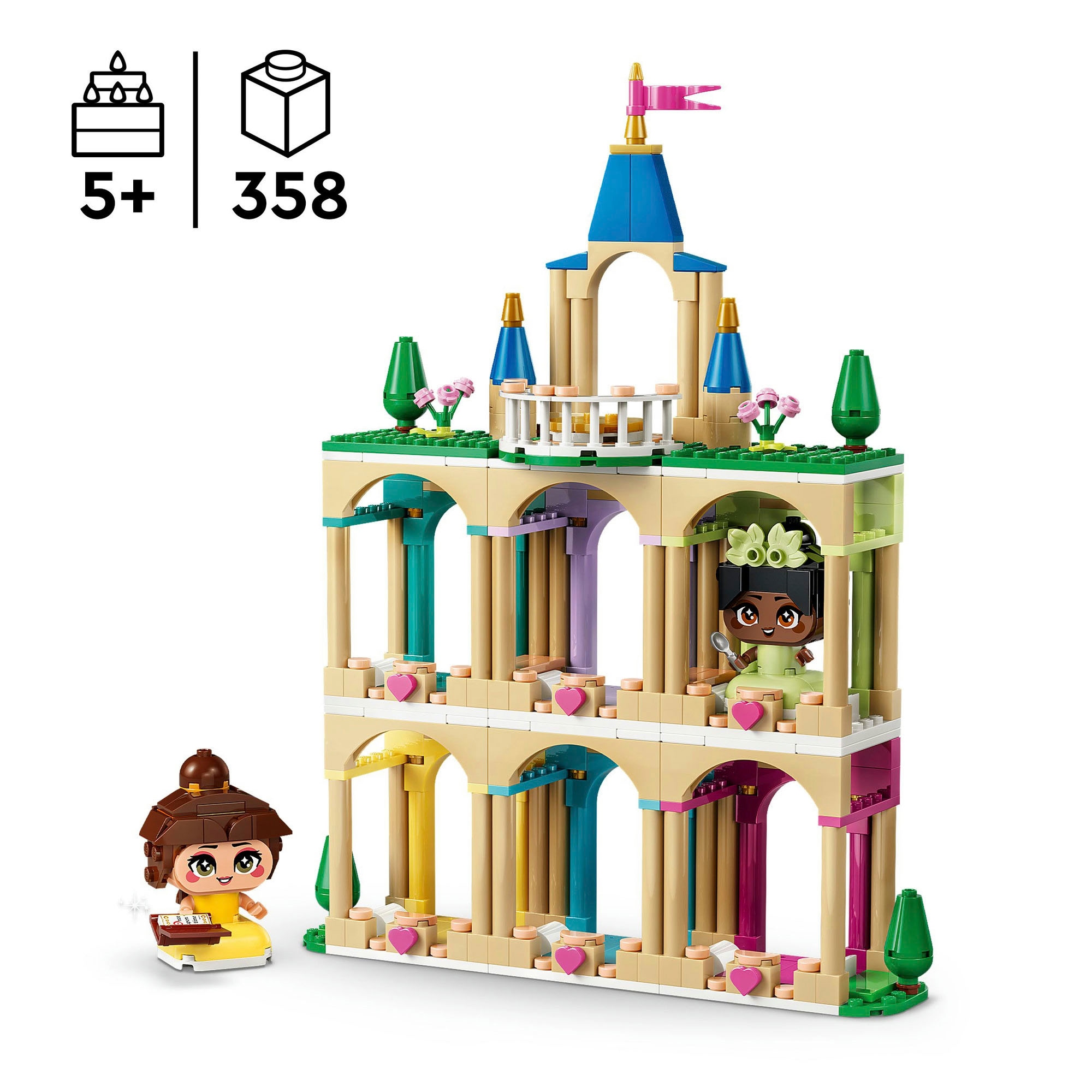 LEGO® Pions de construction »Die Mini-Prinzessinnen Belle und Tiana mit ihrem Schloss (43291)« LEGO Disney Princess; Made in Europe