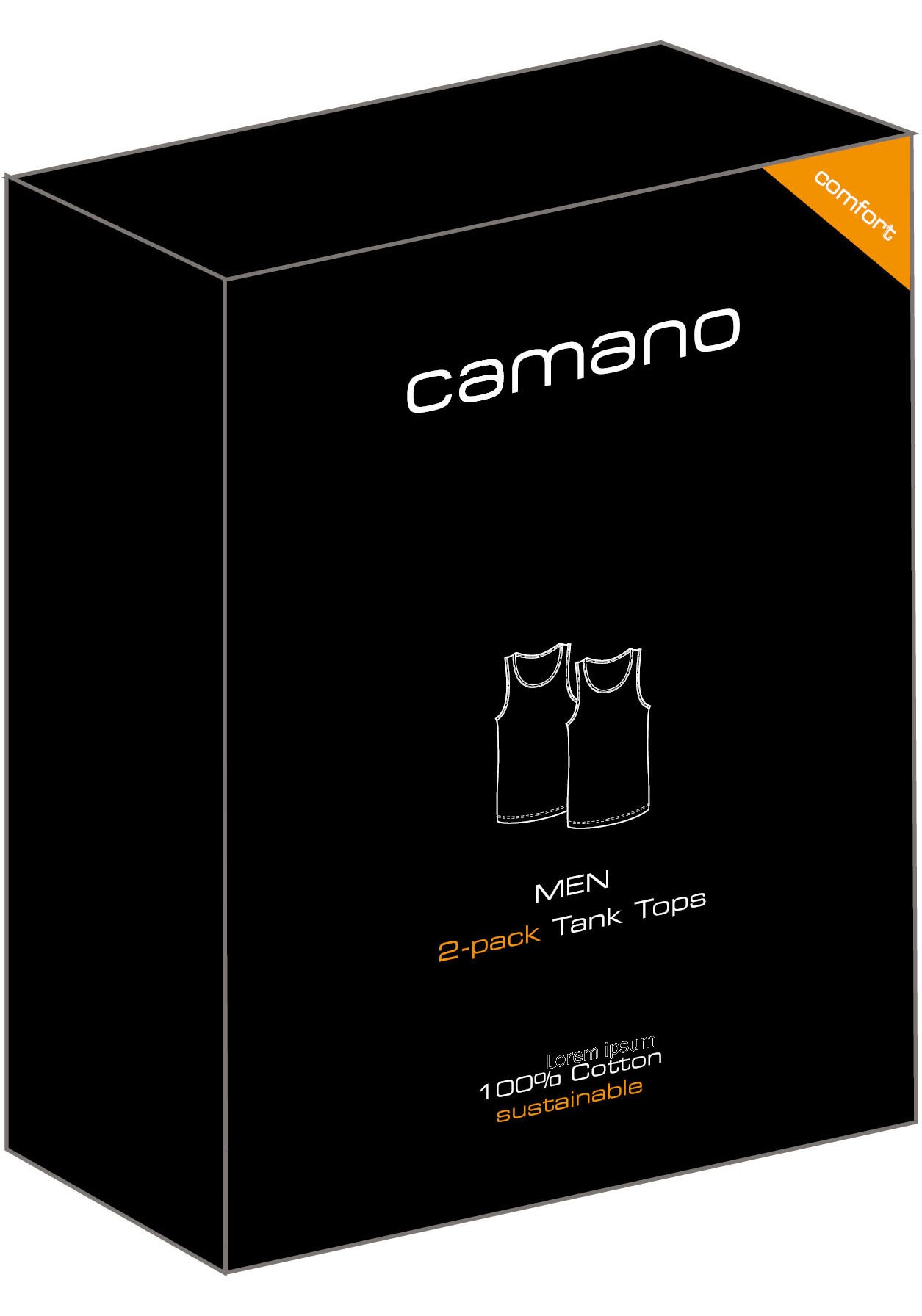Camano Unterhemd »comfort«, (2er Pack), mit tiefem Rundhals