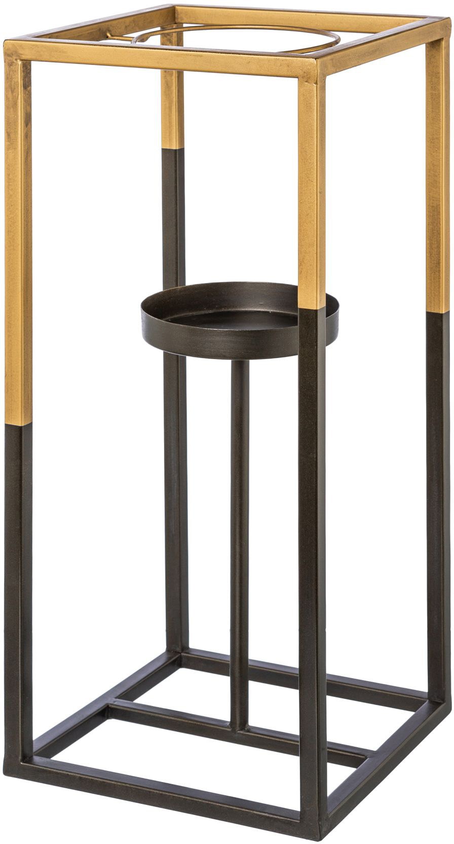 Image of Creativ deco Kerzenhalter mit Glas, für Stumpenkerzen, Höhe ca. 50 cm