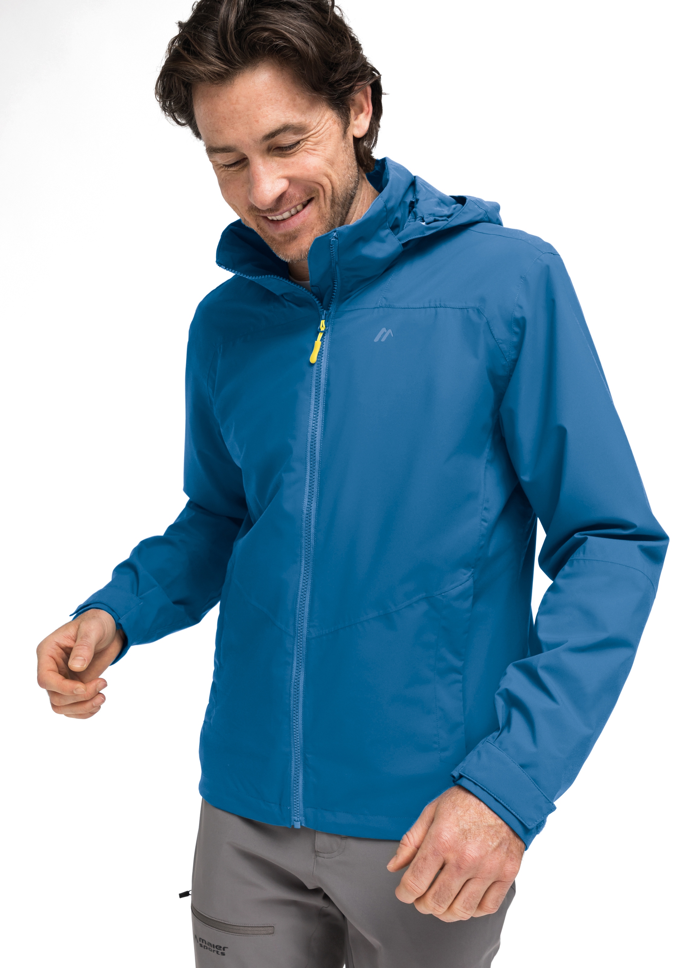 Maier Sports Regenjacke »Metor rec M« Herren Jacke mit Kapuze, Windjacke wasserdicht atmungsaktiv, Reg. Fit
