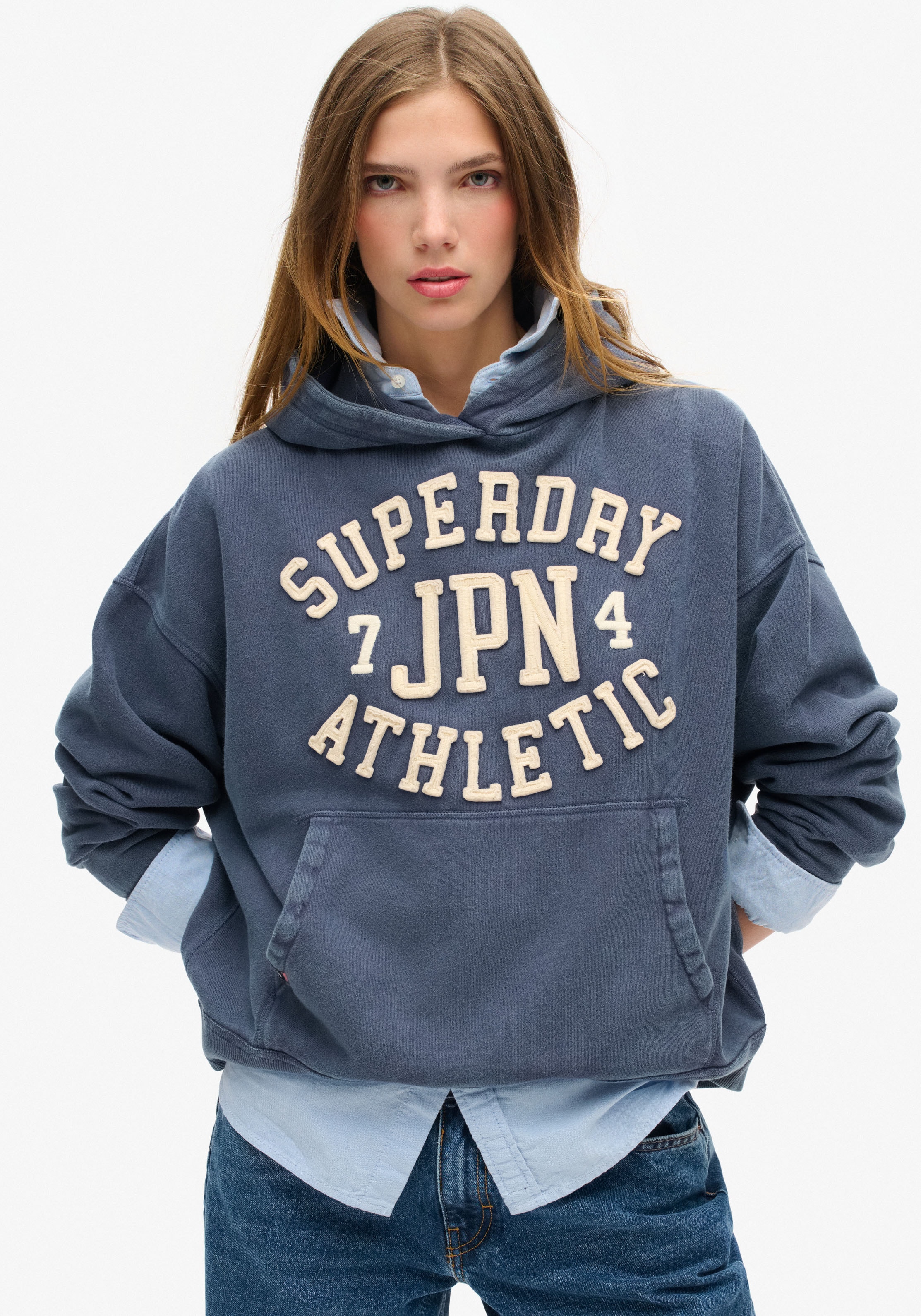 Kapuzensweatshirt »ATHLETIC APPLIQ OVERSIZE HOOD«