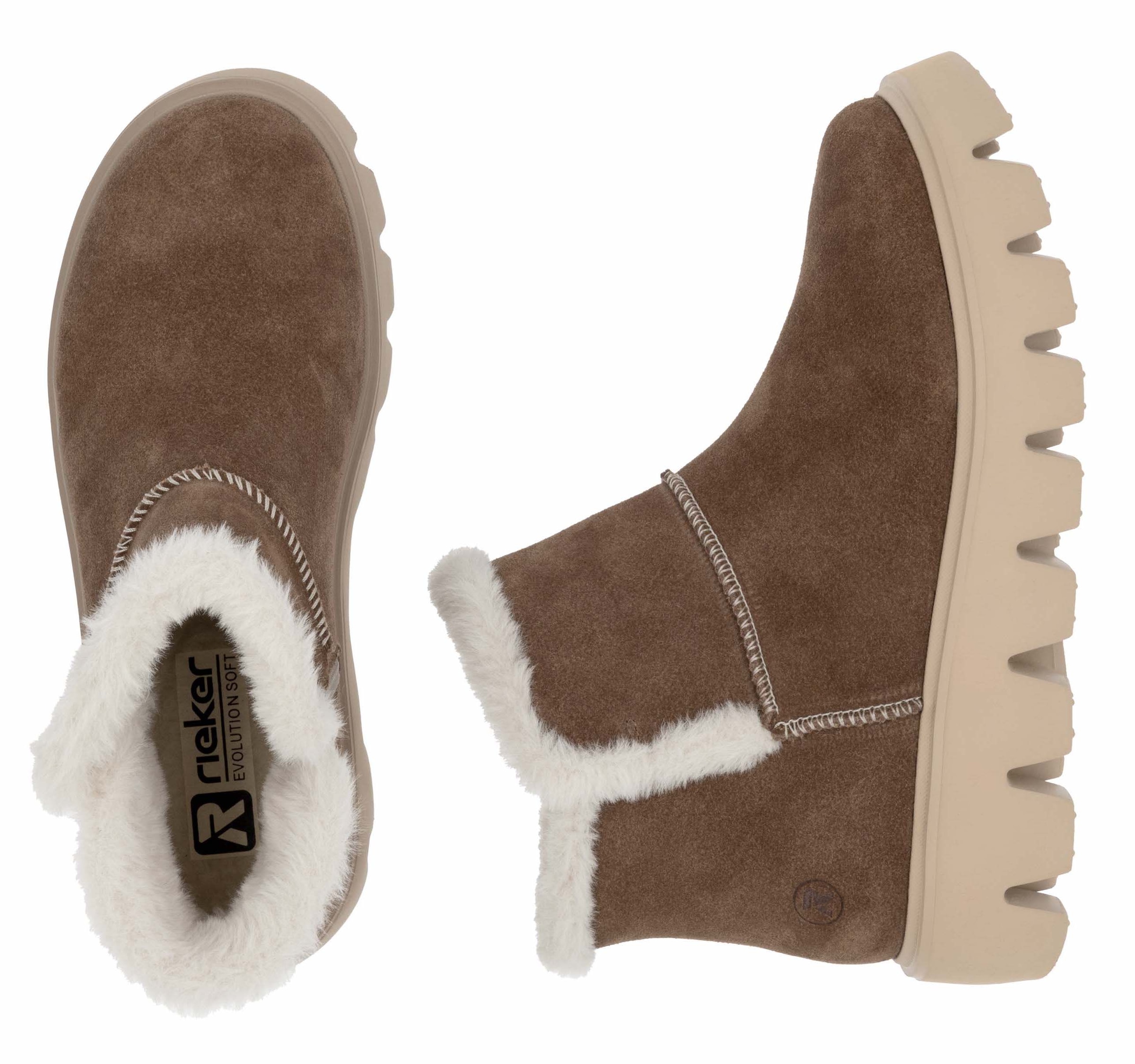 Rieker EVOLUTION Winterboots, Plateaustiefel, Schlupfschuh mit Innenreissverschluss