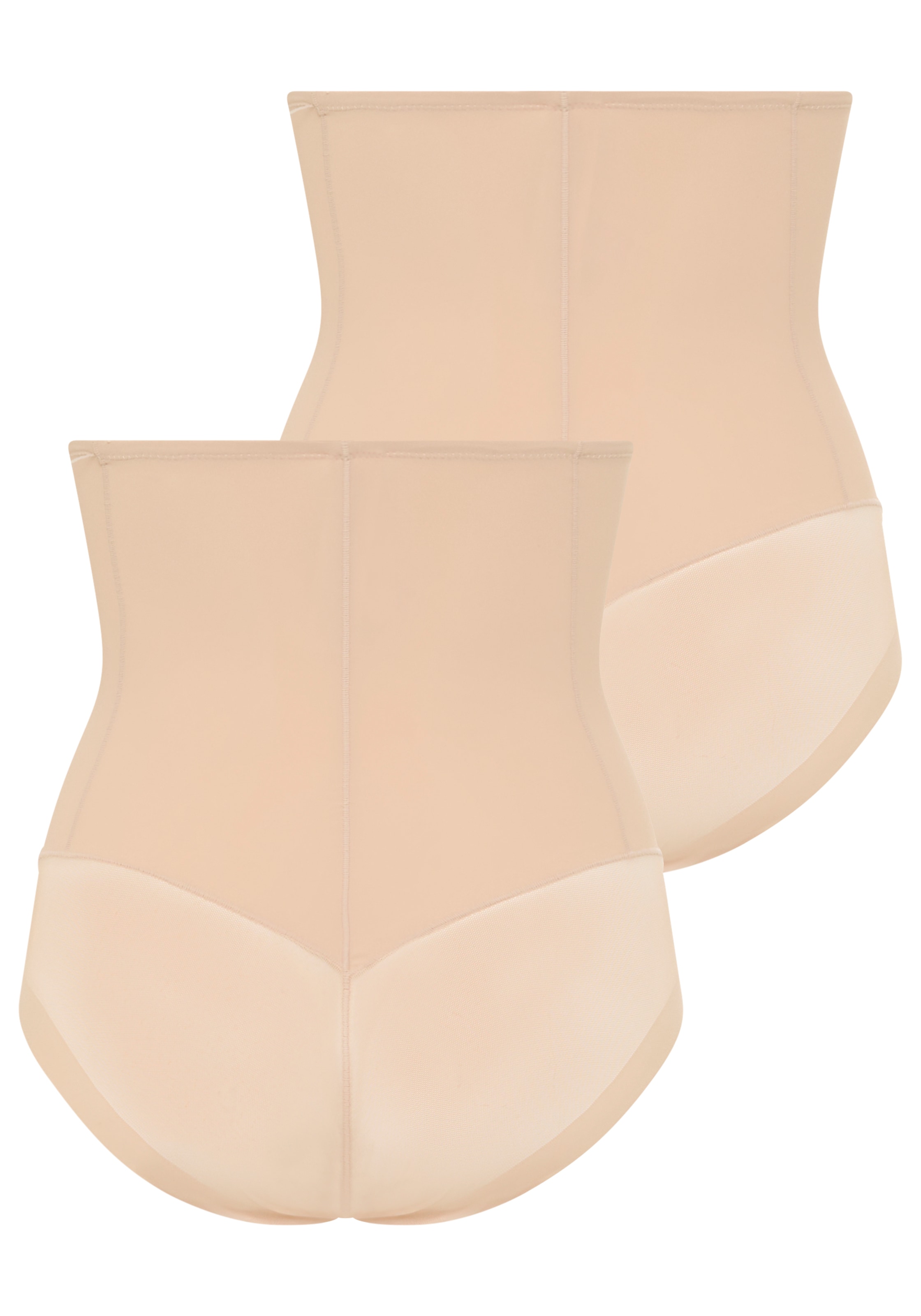 YSABEL MORA High-Waist-Panty 2er Pack,  hoch geschnitten, elastisch, starker Shape-Effekt, Tüll