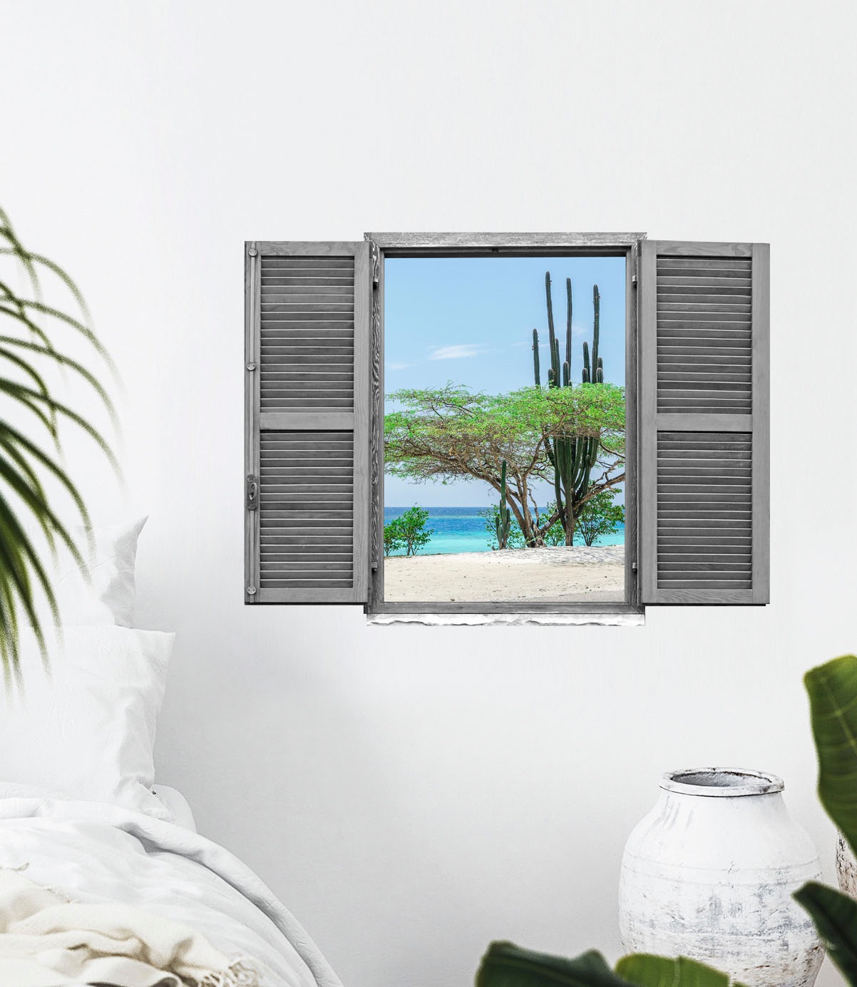 queence Wandtattoo »Wüsten und Strandlandsch« Wandsticker, Wandbild, selbstklebend, 3D, Fenster