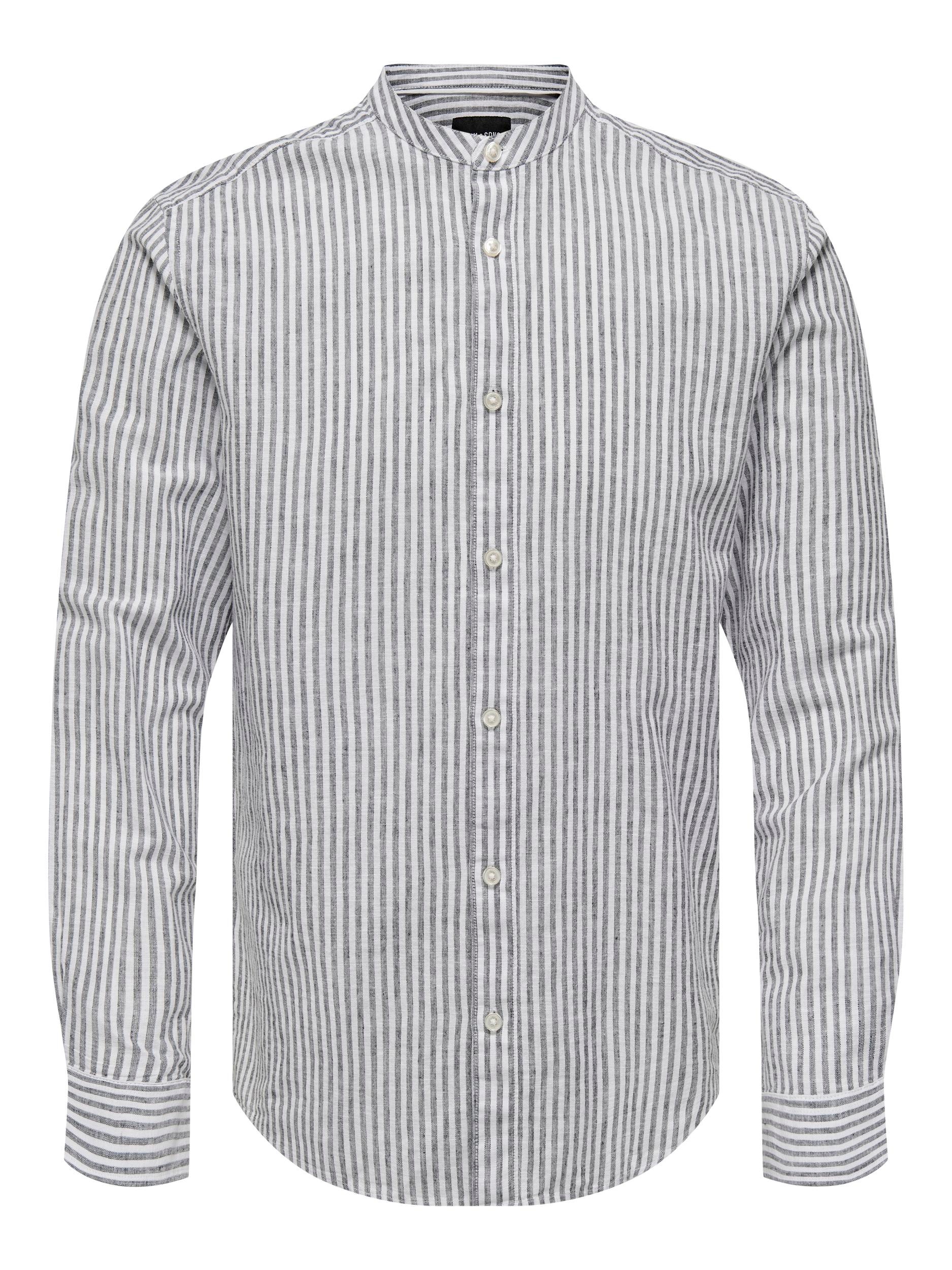 ONLY & SONS Langarmhemd »ONSCAIDEN LS MAO STRIPE LINEN SHIRT NOOS«