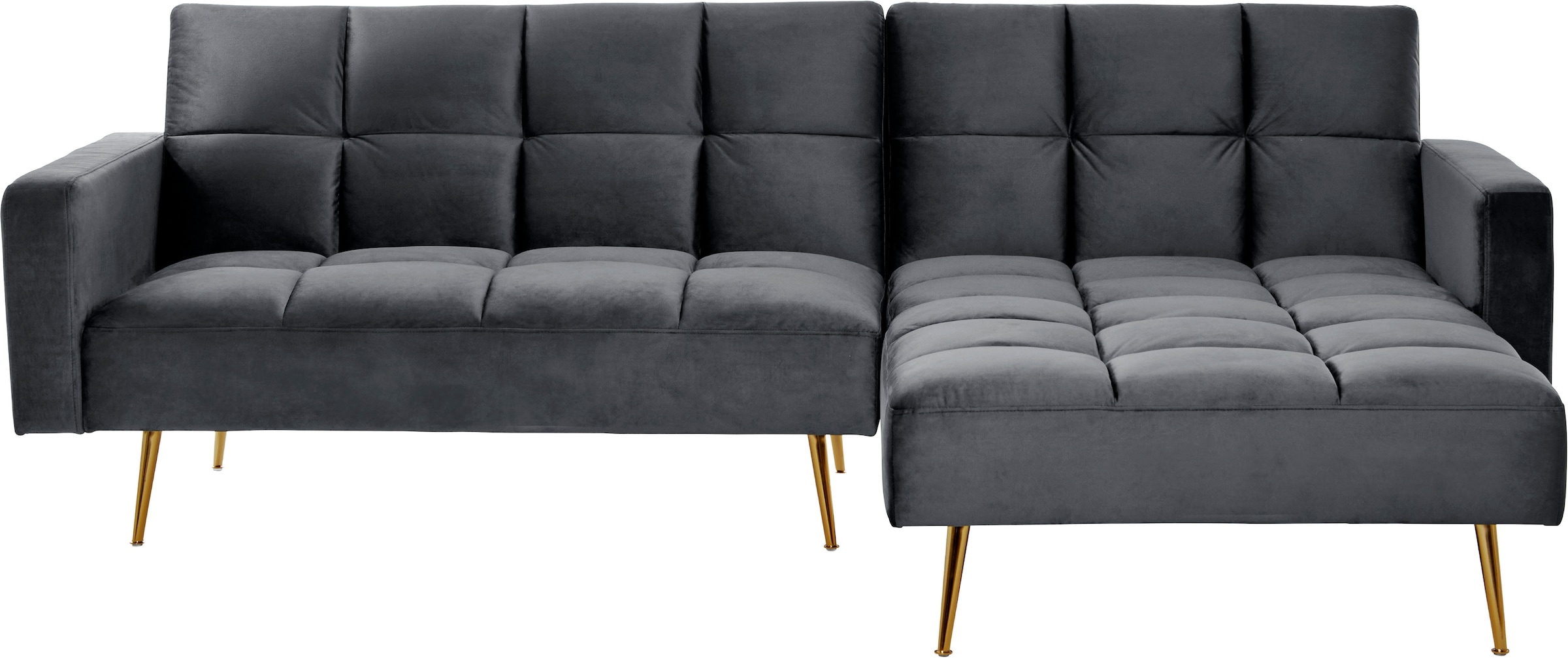 Jahnke Canapé d'angle »CHILLAX POSH CORNER« avec fonction couchage, montage réversible, 244 x 150 cm