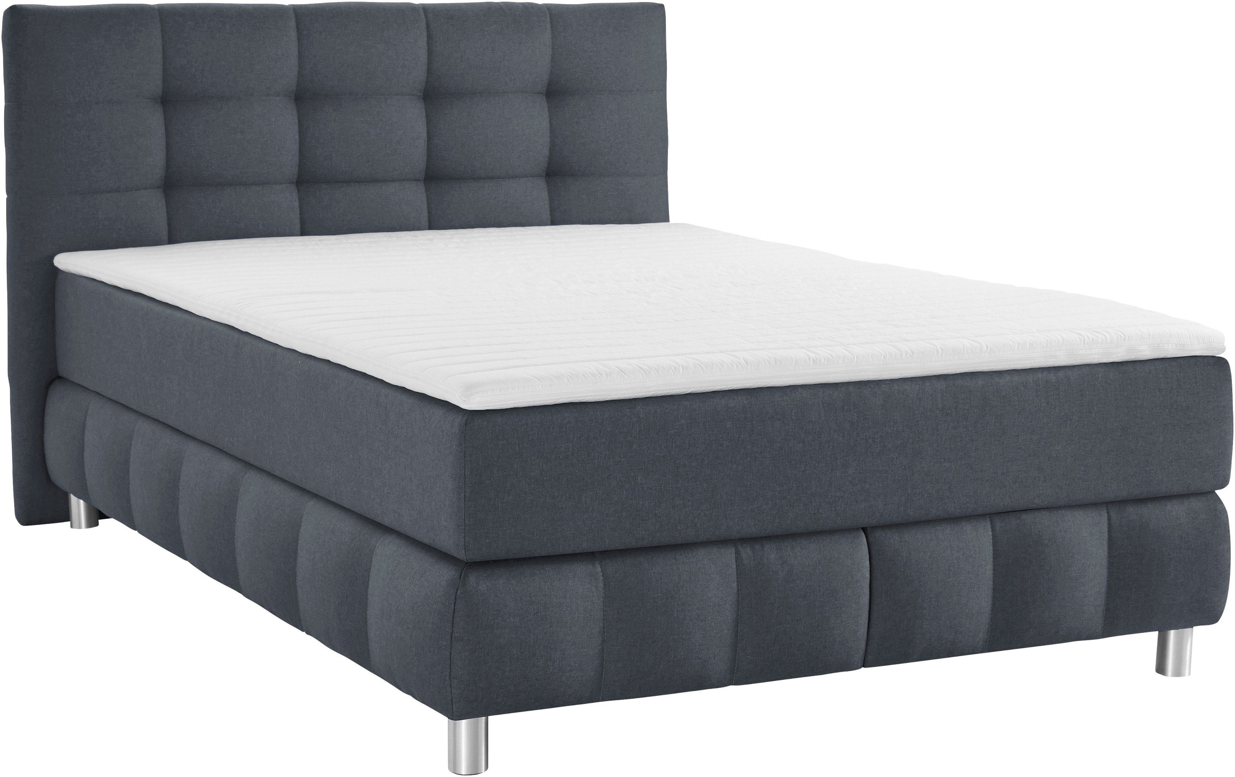 Home affaire Lit boxspring »Salo XXL« in Samtoptik oder Struktur, 6 Breiten in Überlänge 220cm, 4 Härtegrade