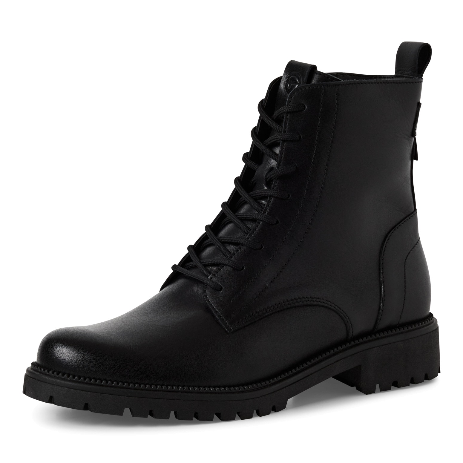 Image of Tamaris Schnürstiefelette, Blockabsatz, Schnürboots, Businessschuh mit dezenten Ziernähten