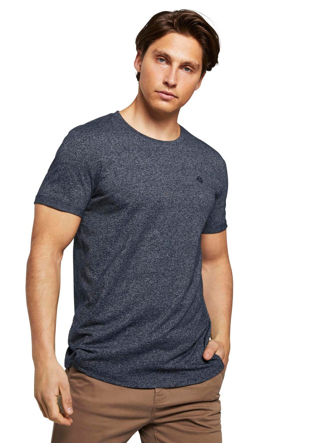 Image of TOM TAILOR Denim T-Shirt, melierte Optik bei Ackermann Versand Schweiz