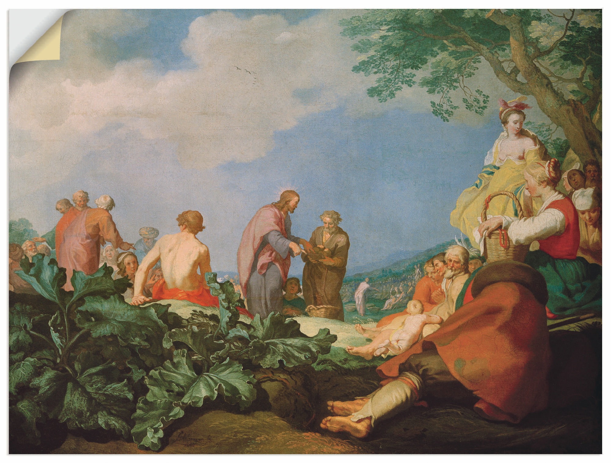 Image of Artland Wandbild »Brotvermehrung«, Christliche Bilder, (1 St.), in vielen Grössen & Produktarten - Alubild / Outdoorbild für den Aussenbereich, Leinwandbild, Poster, Wandaufkleber / Wandtattoo auch für Badezimmer geeignet bei Ackermann Versand Schweiz