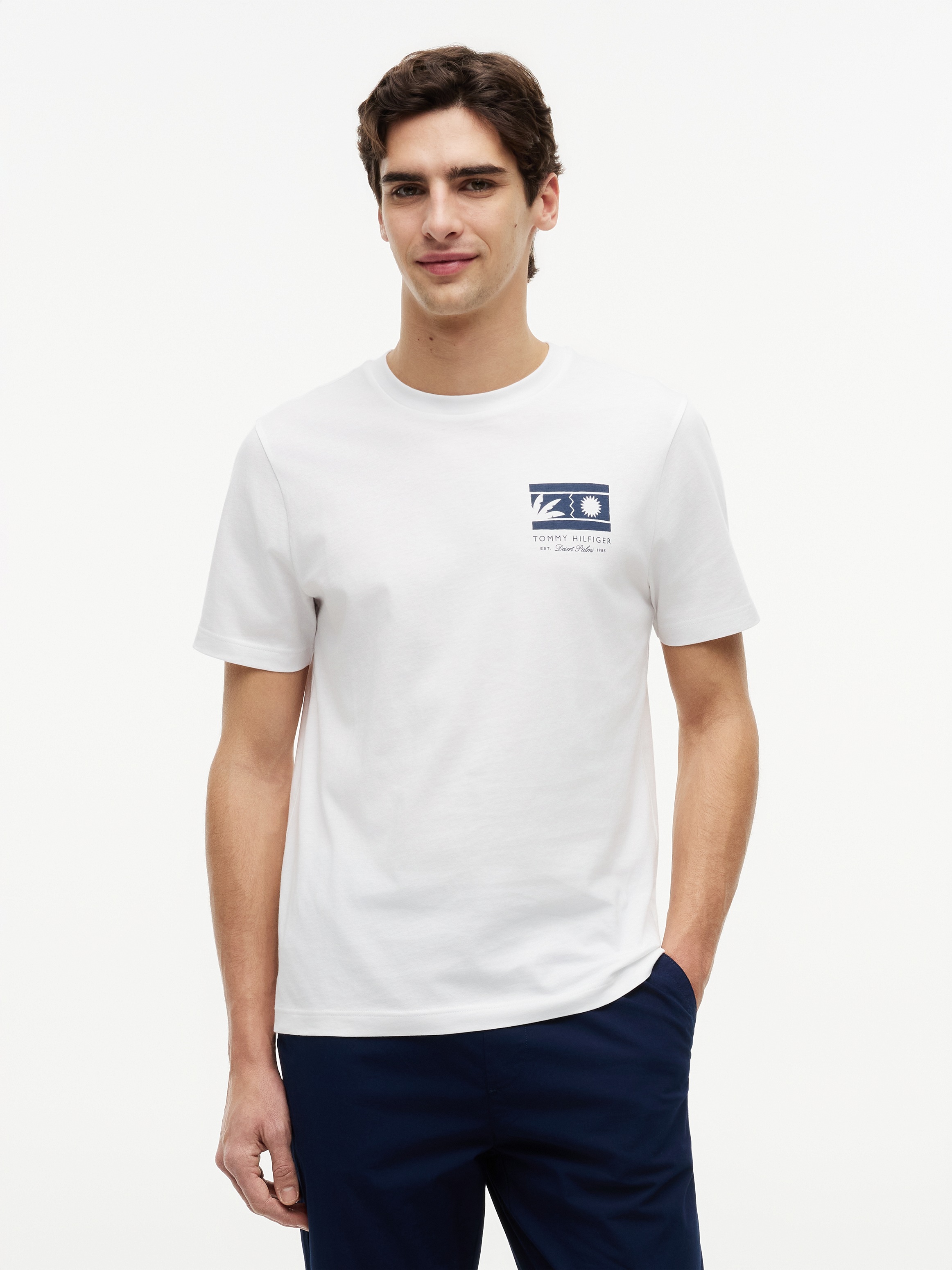 Image of Tommy Hilfiger T-Shirt "MONO SUN GRAPHIC REGULAR TEE" aus Jersey mit Logo-Grafik