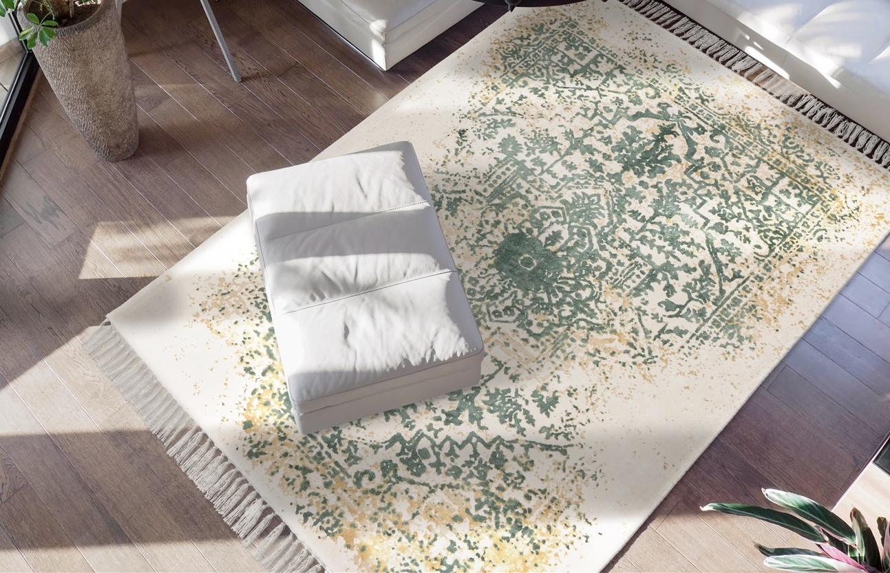 Image of Padiro Teppich "Dolce Vita 425" rechteckig 10 mm Höhe Trendige Verwaschung, Oriental-Design