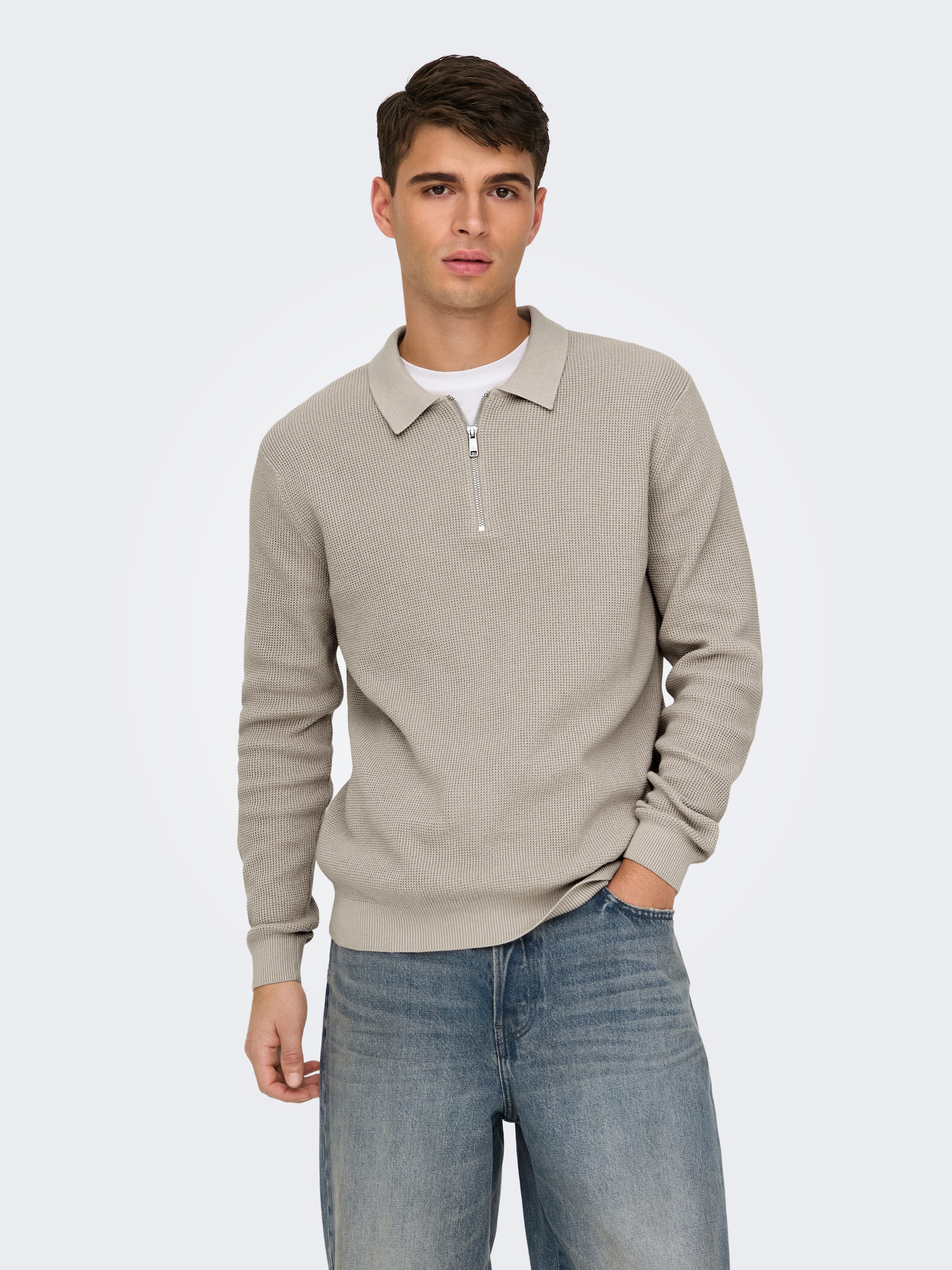 Polokragenpullover »ONSMATTEO LS ZIP POLO«