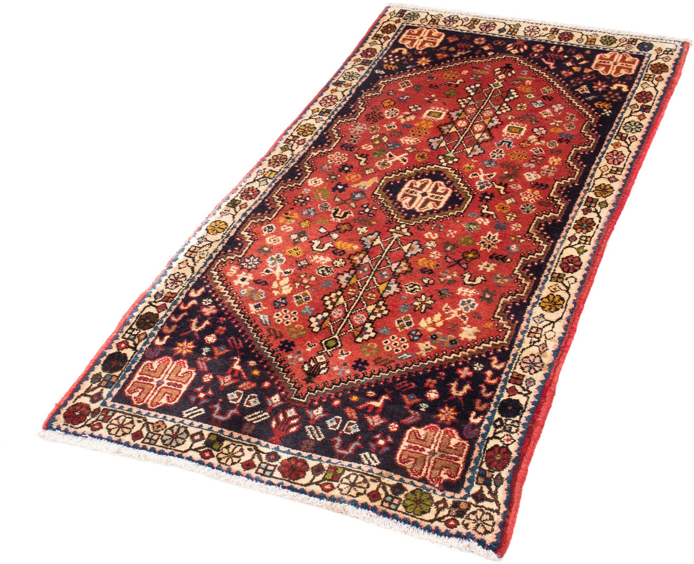 Image of morgenland Orientteppich »Perser - Nomadic - 151 x 72 cm - dunkelrot«, rechteckig, 10 mm Höhe, Wohnzimmer, Handgeknüpft, Einzelstück mit Zertifikat bei Ackermann Versand Schweiz