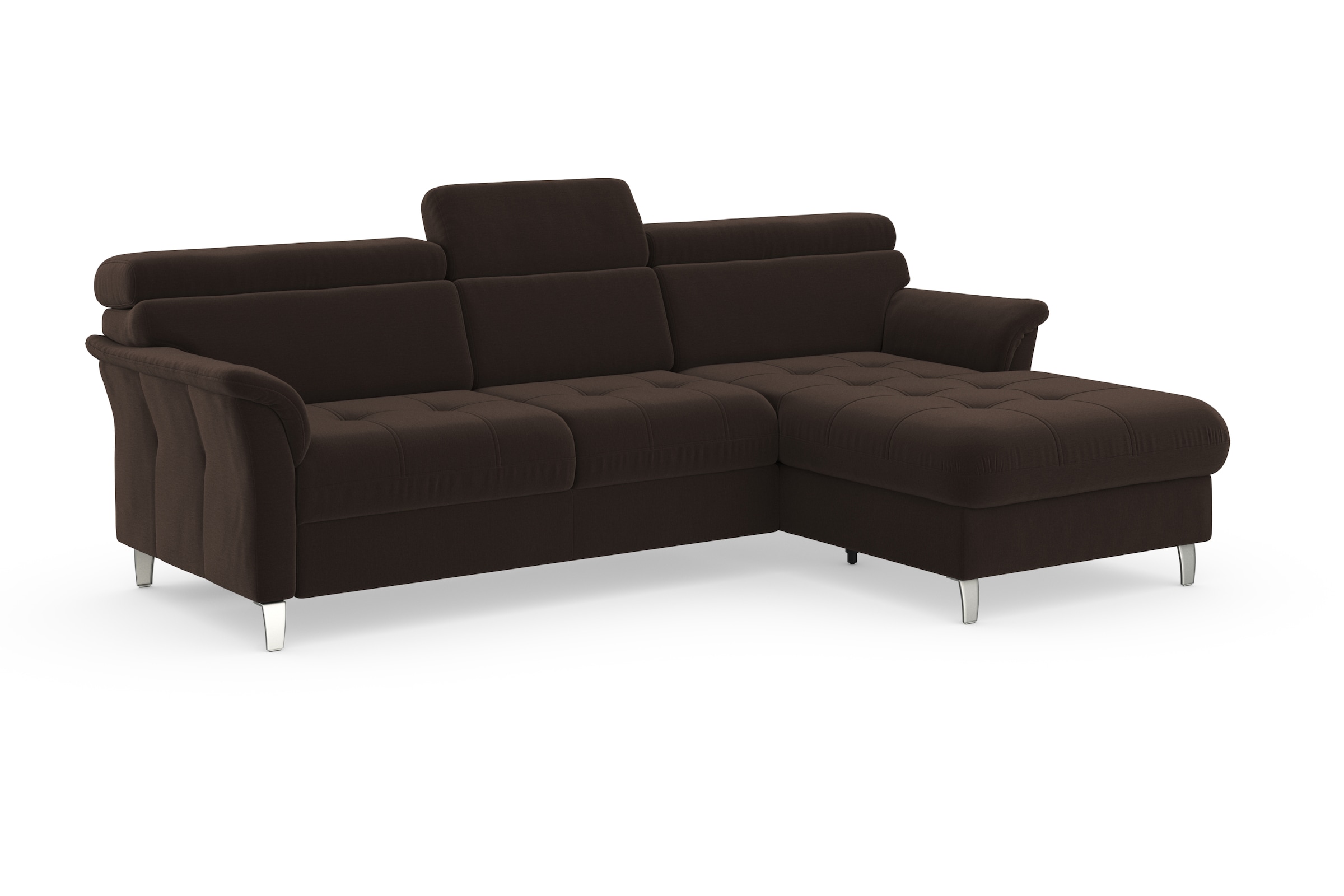 sit&more Ecksofa »Marano L-Form«, inklusive Kopfteilverstellung, wahlweise mit Bettfunktion, Bettkasten