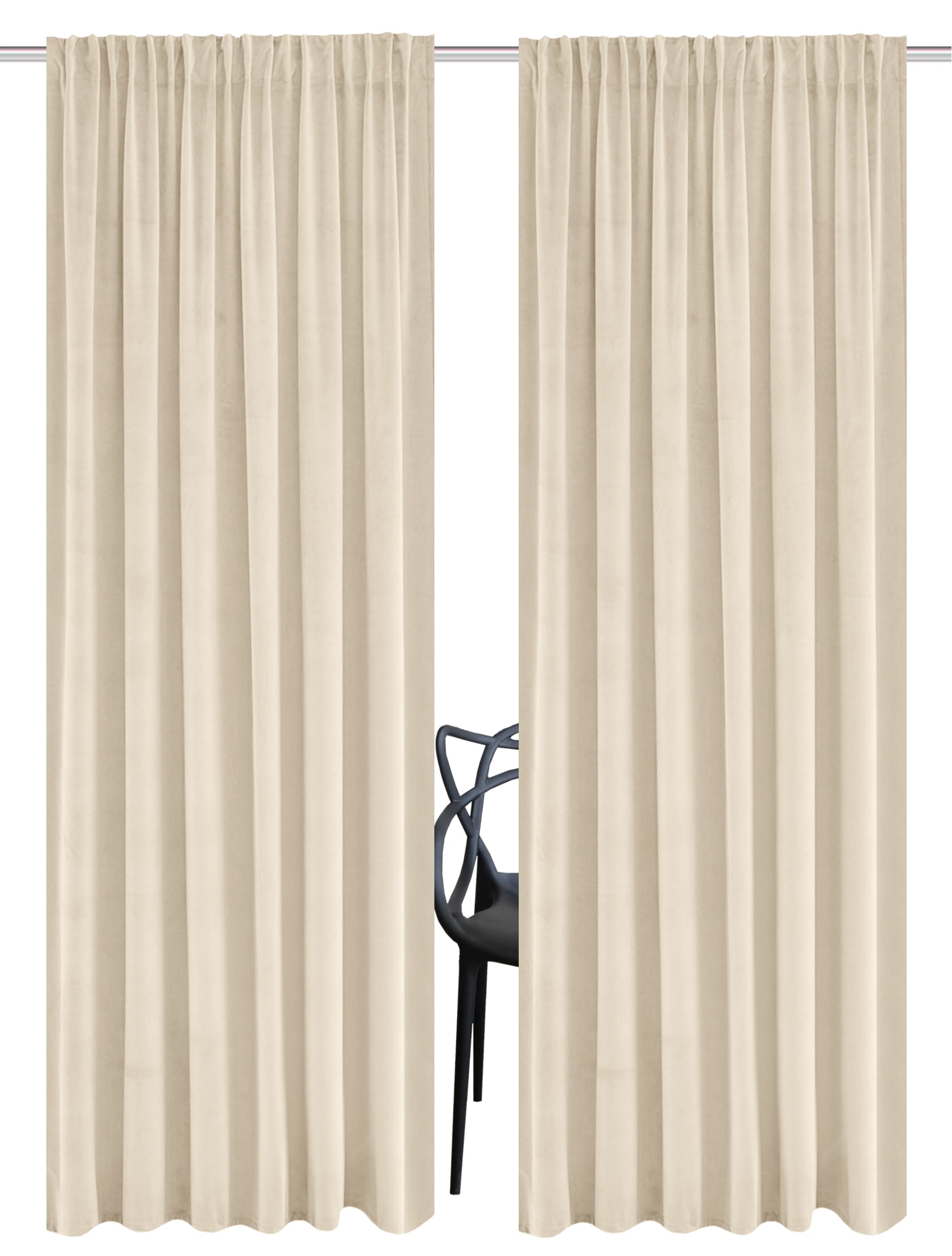 Guido Maria Kretschmer Home&Living Vorhang »SAMT« Multifunktionsband 2 Stk. tlg. Samtoptik, mit Multifunktionsband