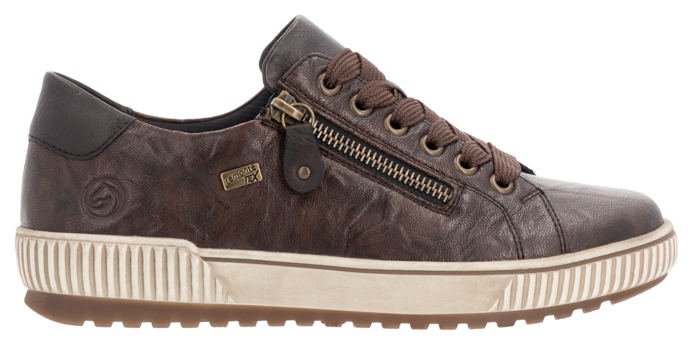 Remonte Plateausneaker, Freizeitschuh, Halbschuh, Schnürschuh mit Aussenreissverschluss