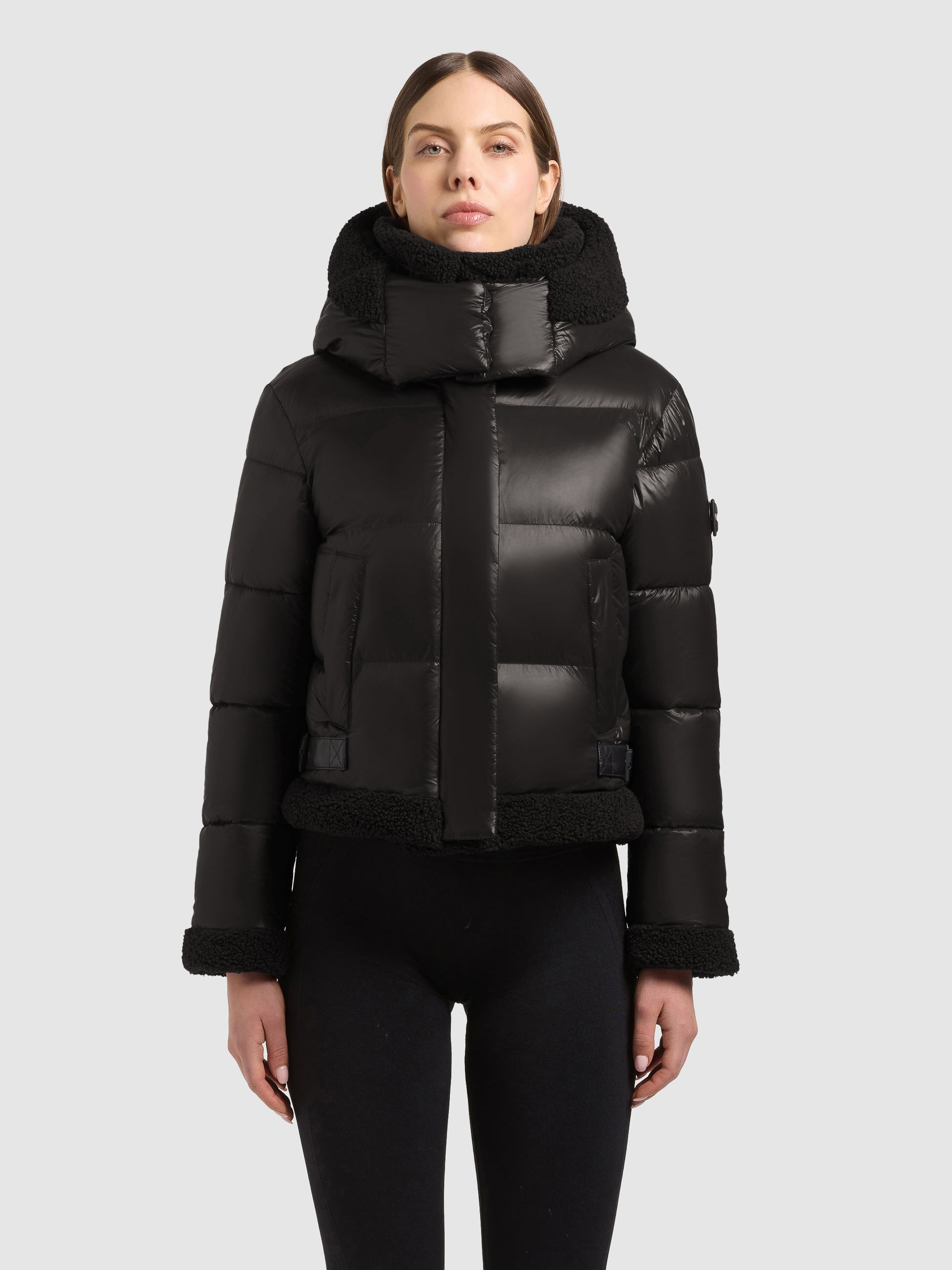 Image of khujo Steppjacke "NESSIE3" mit Kapuze Verschlüsse aus Kunstleder