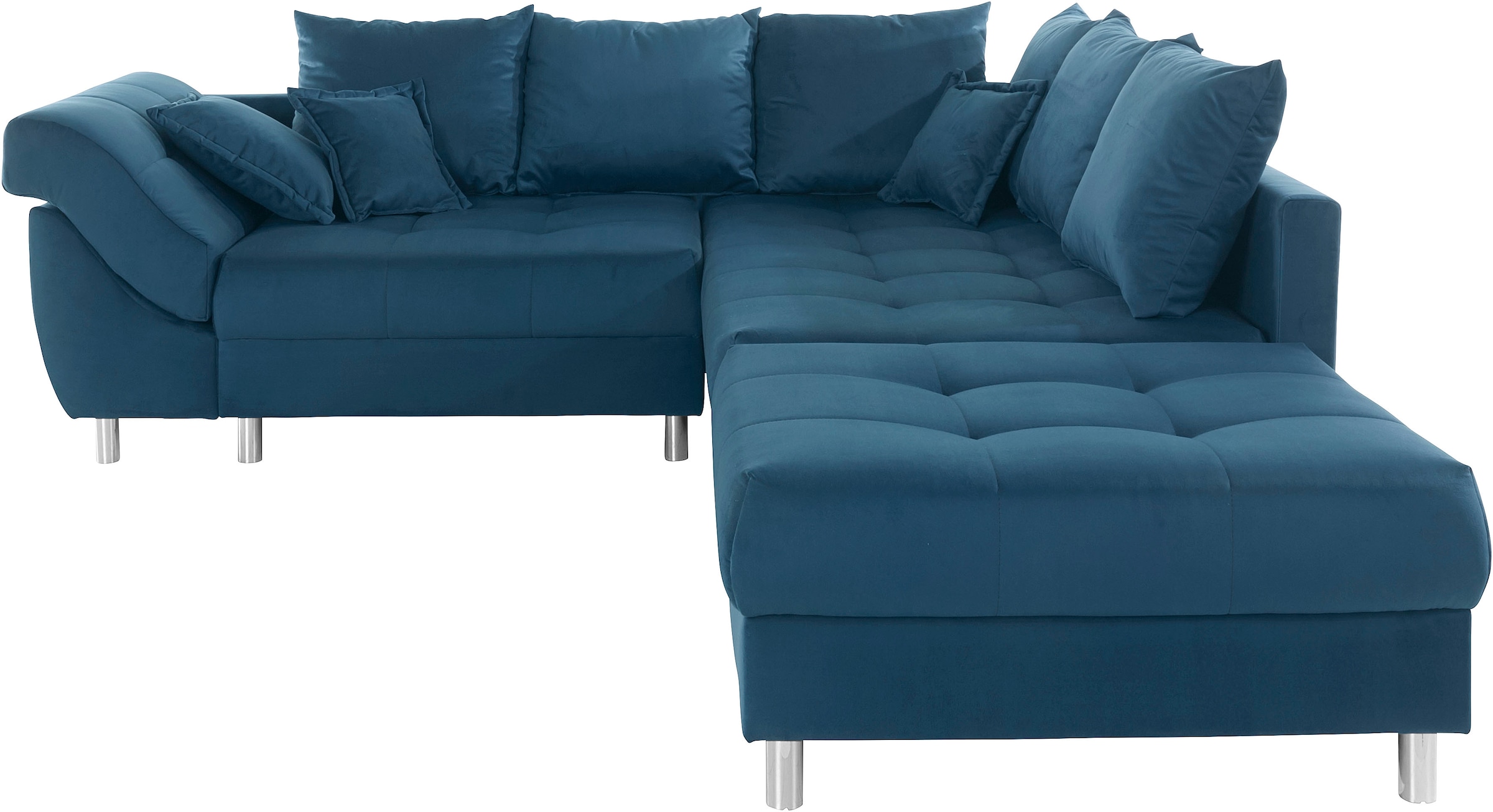 COLLECTION AB Ecksofa »Innsbruck L-Form, B: 247 cm« Set: Sofa & Hocker, 3 Zierkissen, Federkern
