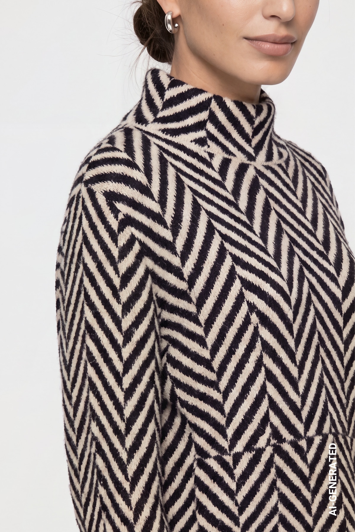 Monari Strickpullover Regular fit mit Stehkragen